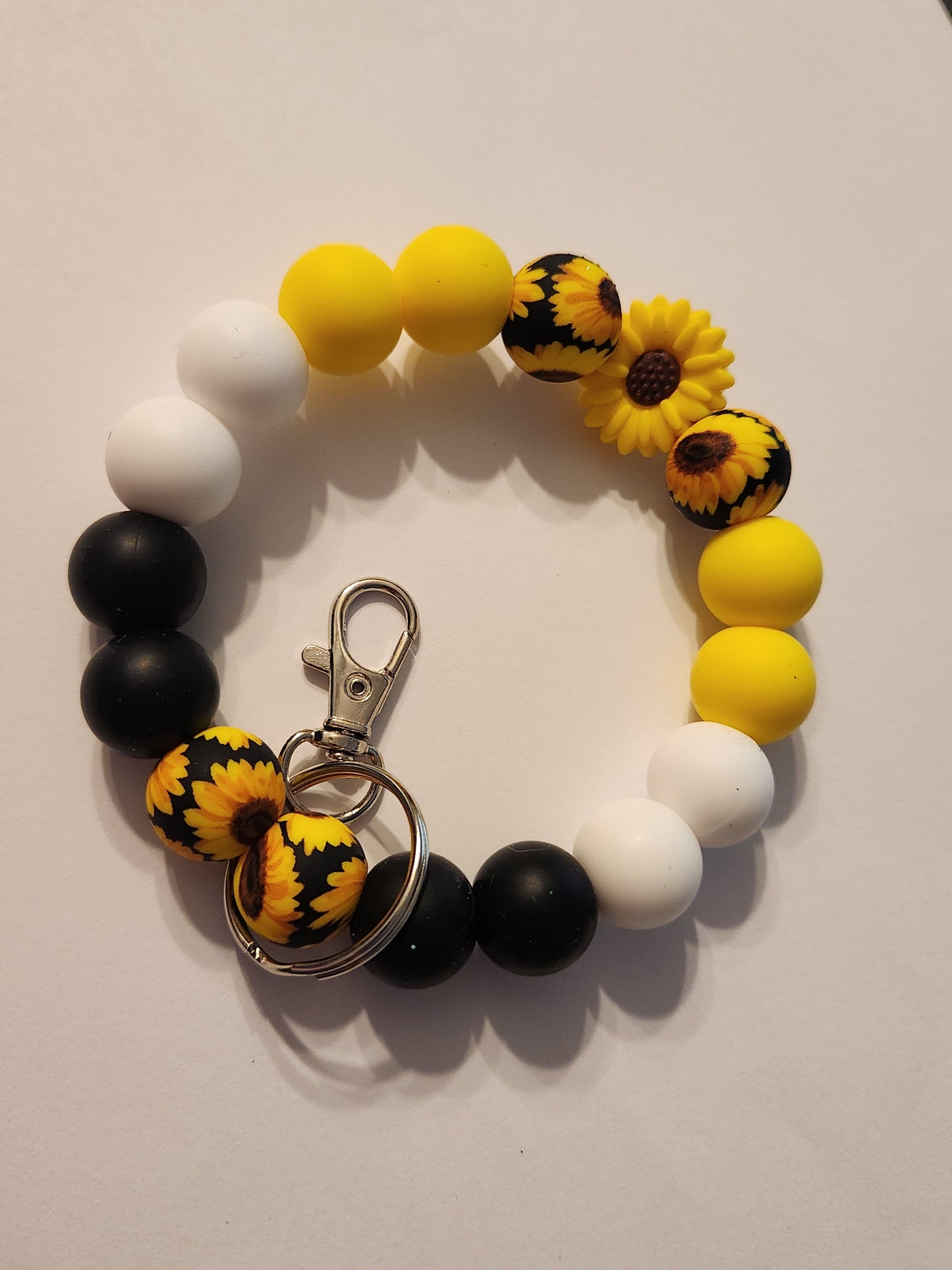 Sunflower Sunset: Custom Wristlet Keychain: