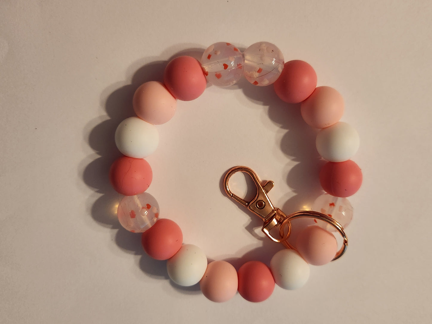 Strawberries & Cream: Custom Wristlet Keychain: