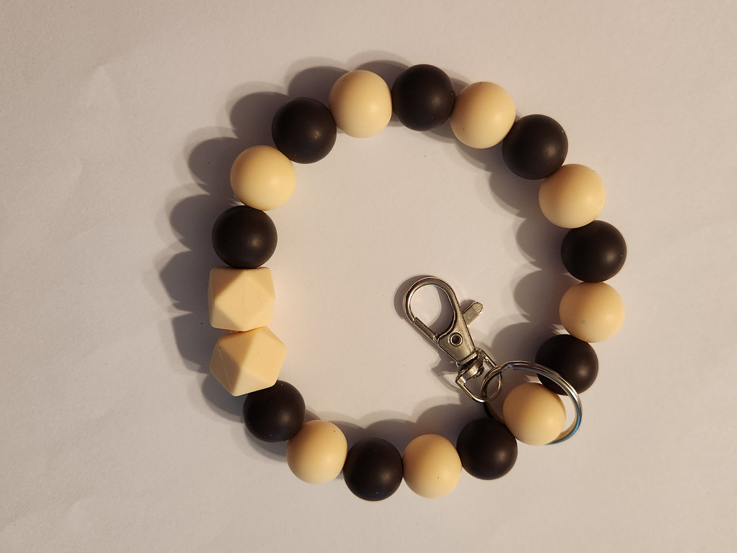 Coffee & Cream: Custom Wristlet Keychain: