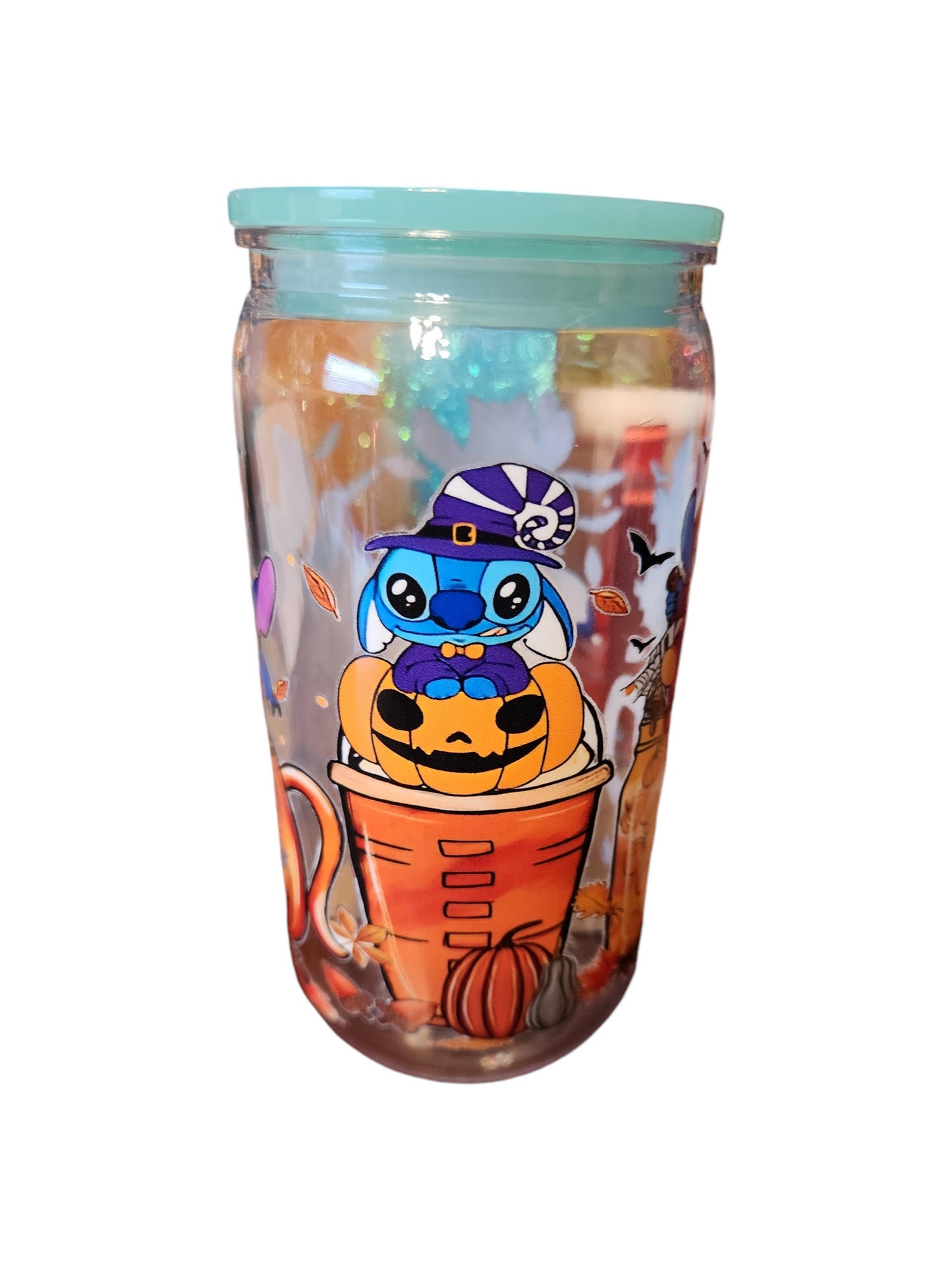 16oz Plastic Tumbler with Straw (Non Snow Globe)