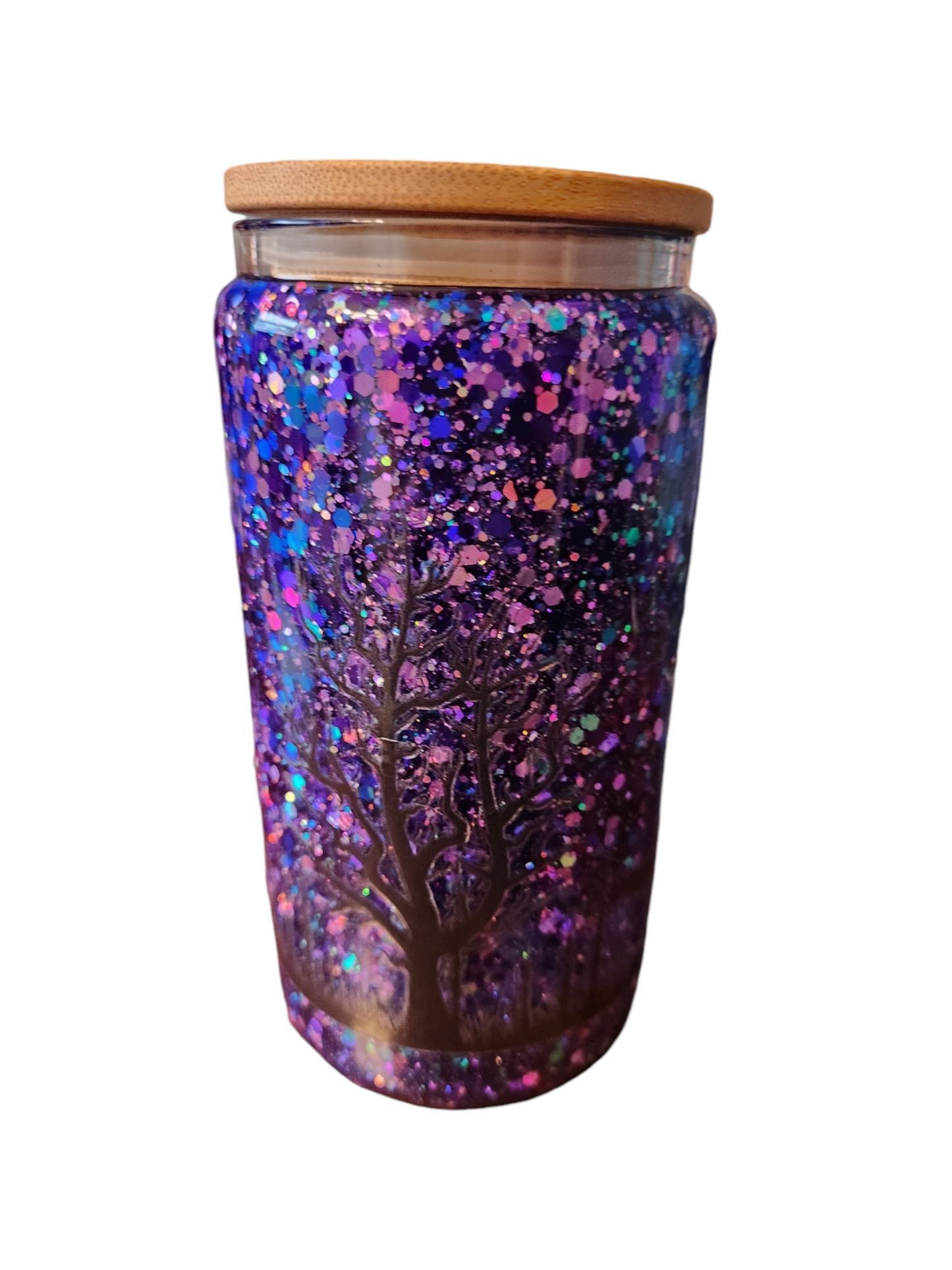 16oz Snow Globe Tumbler w/ Straw (Glass)
