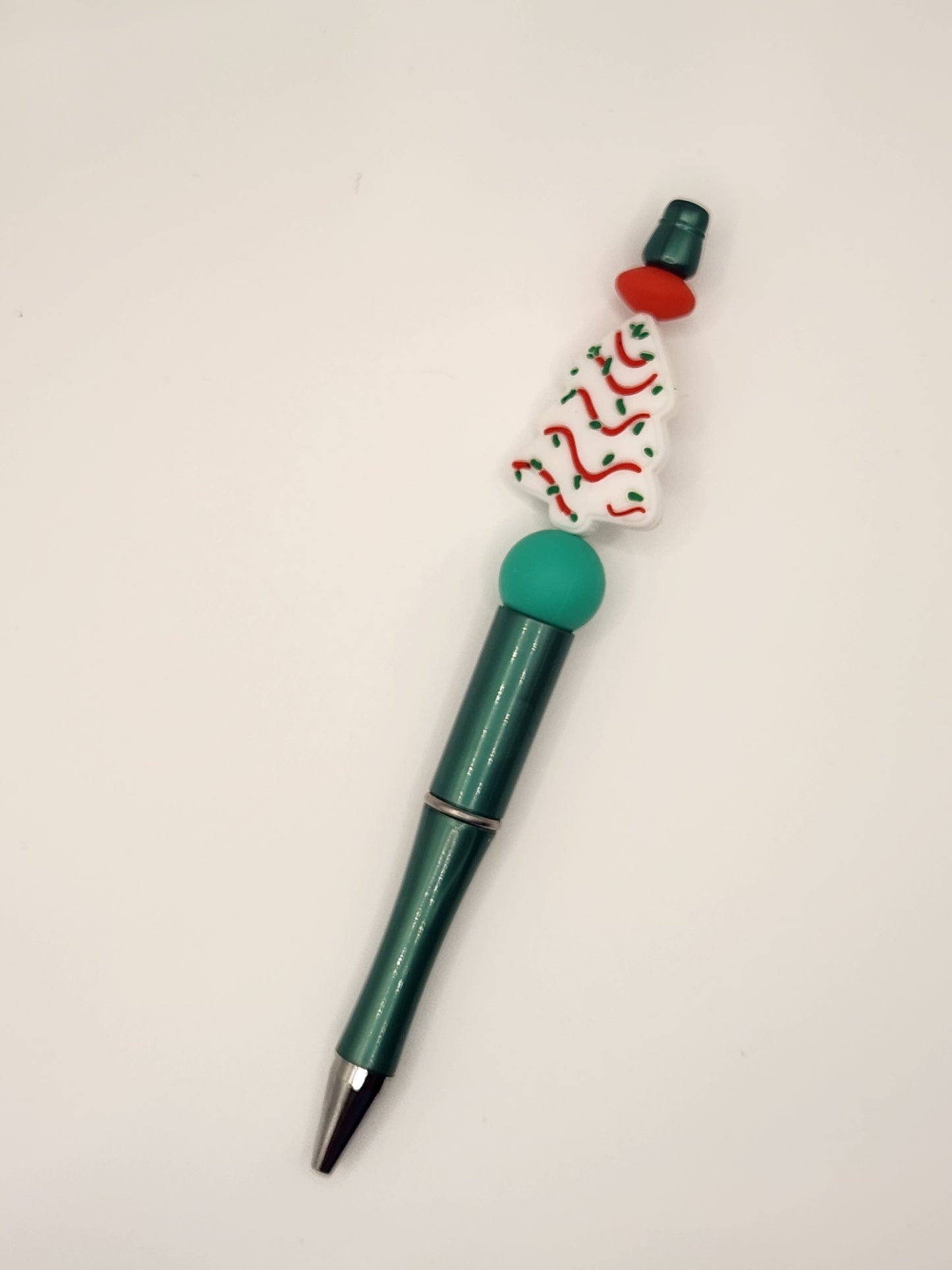 Christmas Tree Snack Green Pen: Pre-Made Beaded Pen