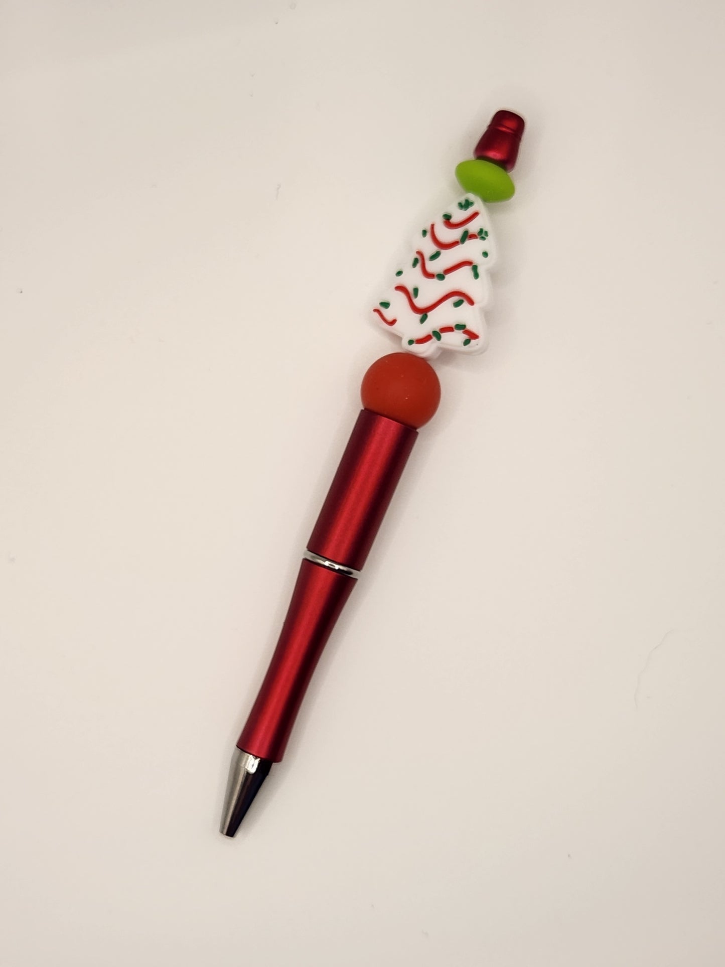 Red Pen Christmas: Pre-Made Beaded Pen