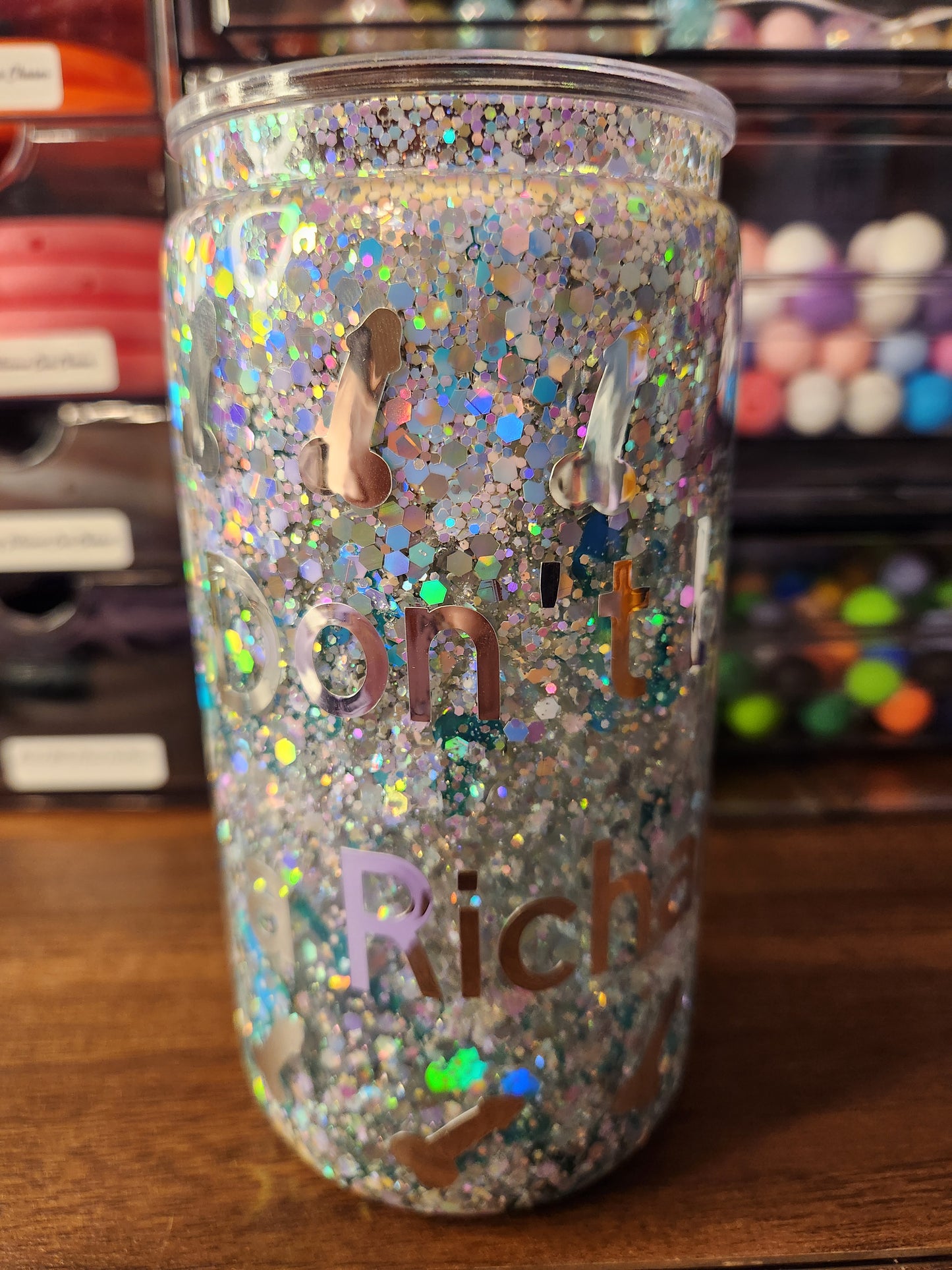 Don't Be A Richard Acrylic Snow Globe Tumbler