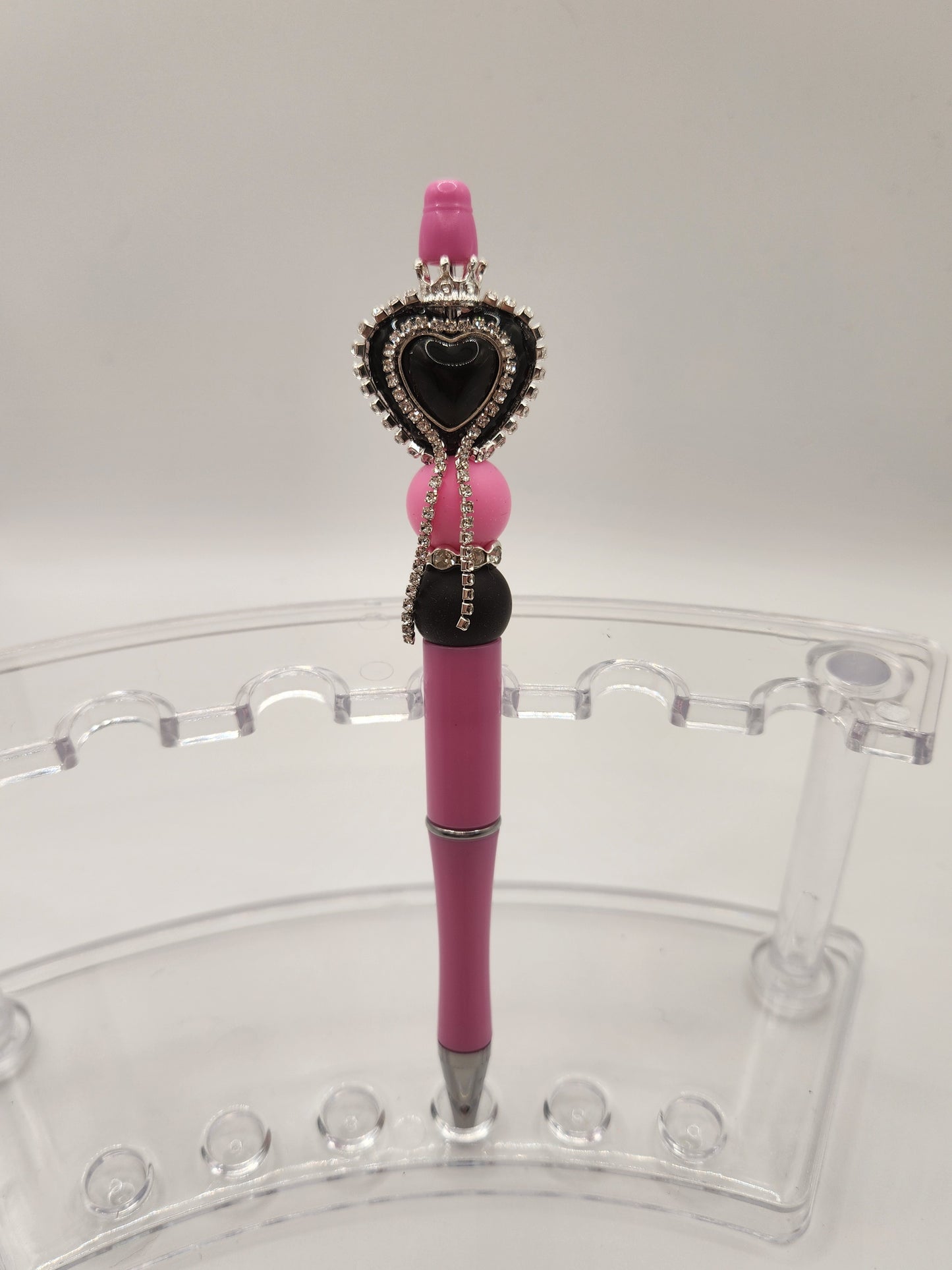 Black Heart with Rhinestones