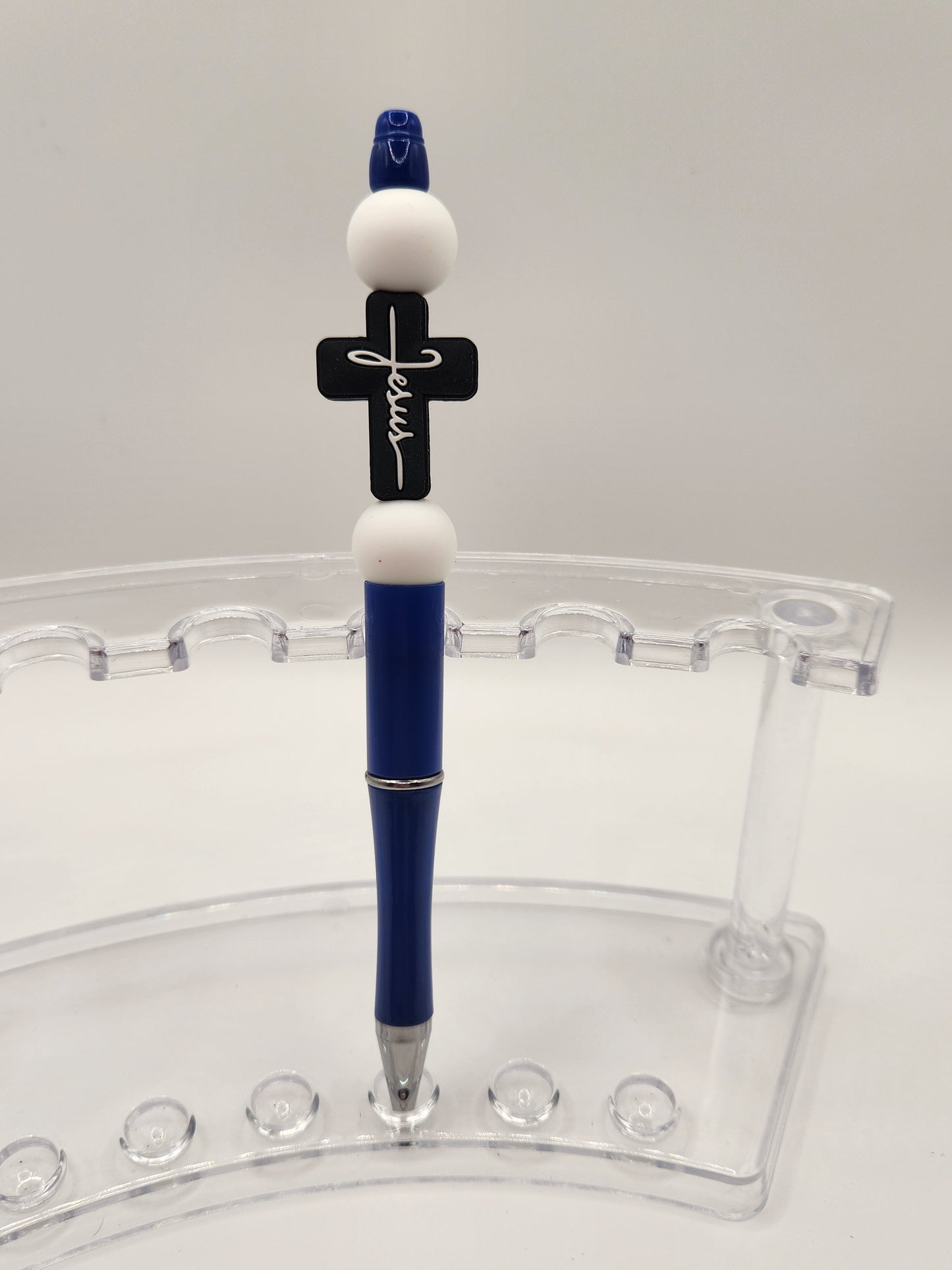 Black Cross Beaded Pen