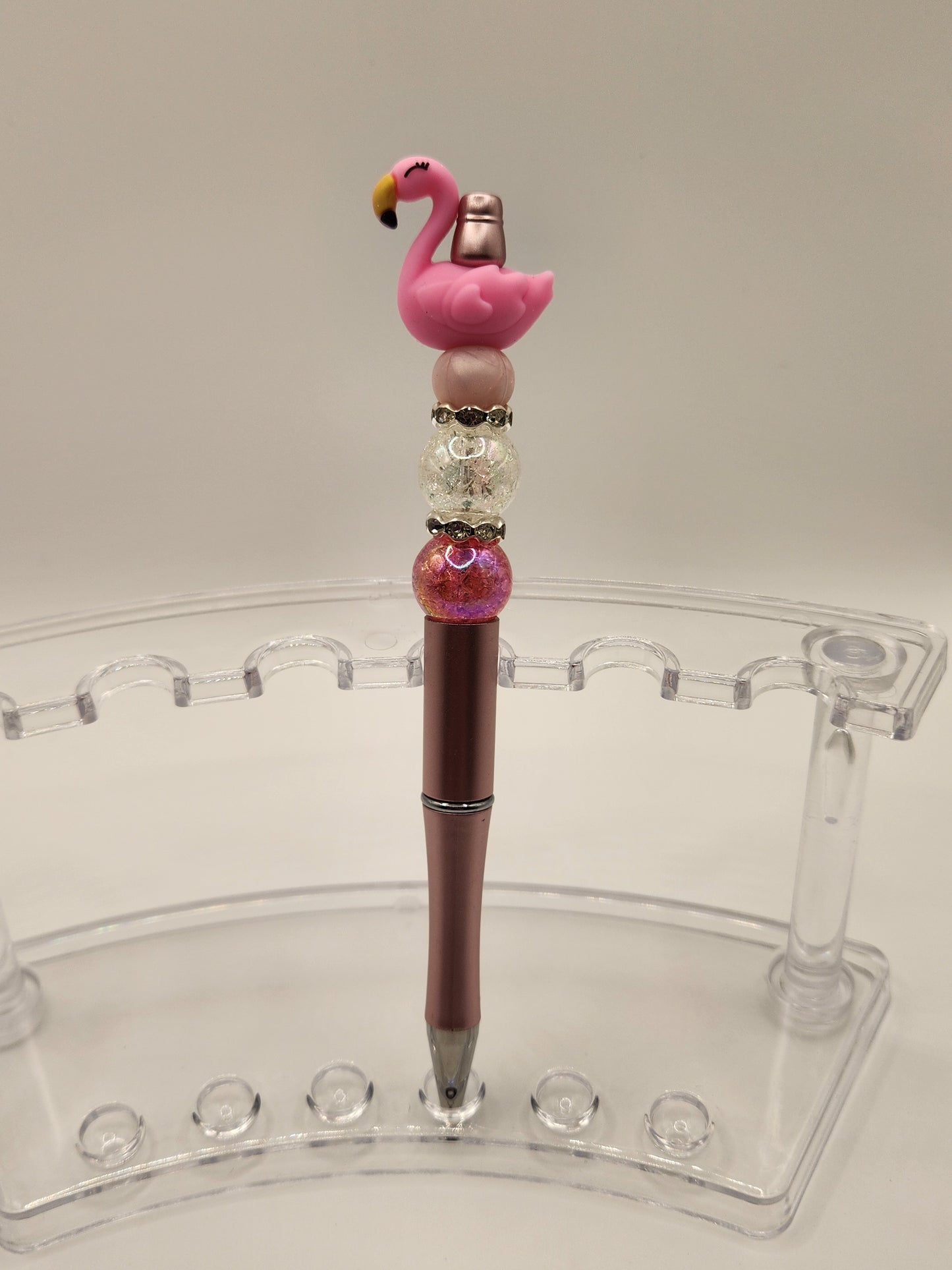 3D Flamingo Beaded Pen