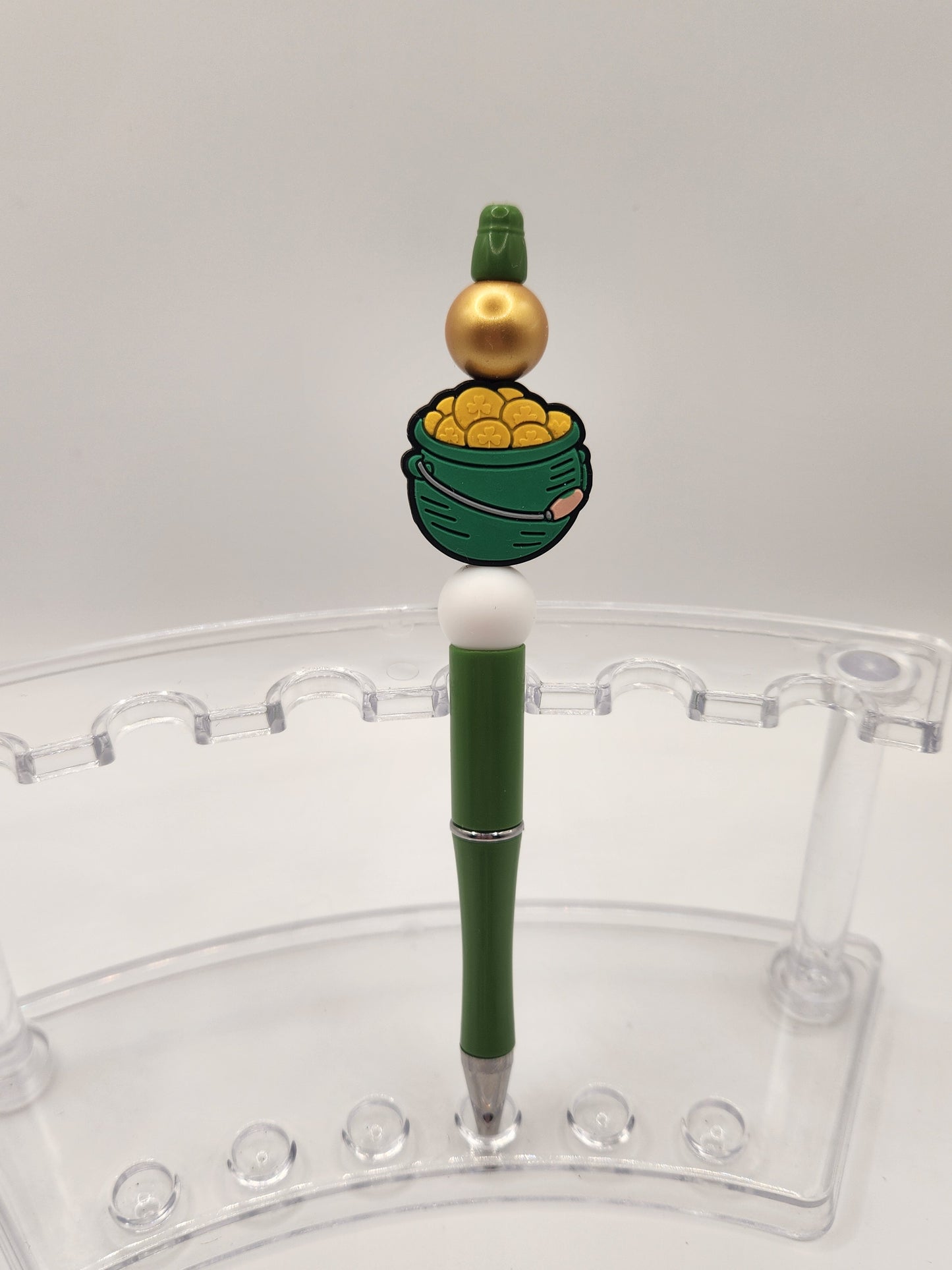 St. Patrick's Day Pot of Gold Beaded Pen