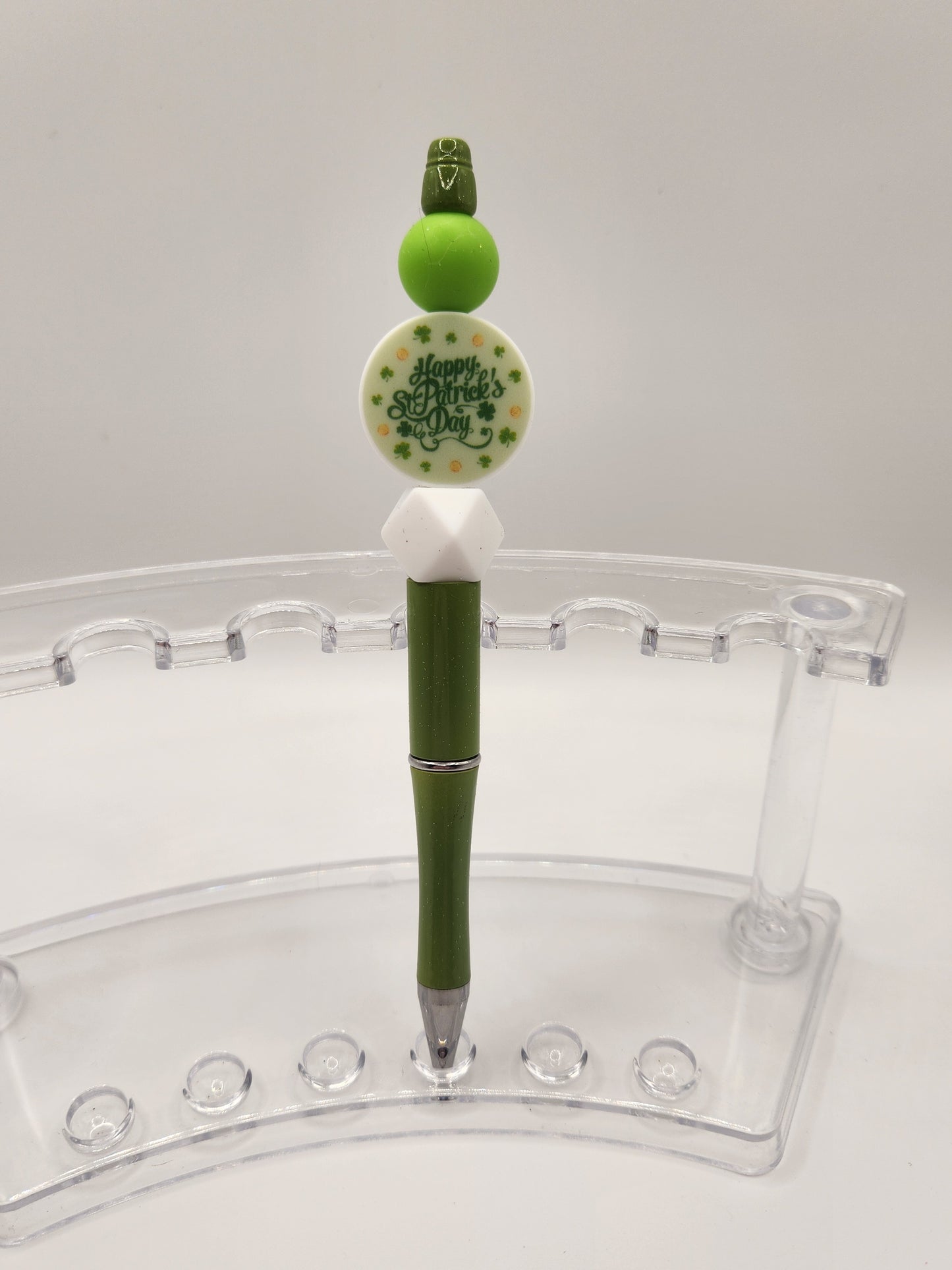 Happy St. Patrick's Day Beaded Pen
