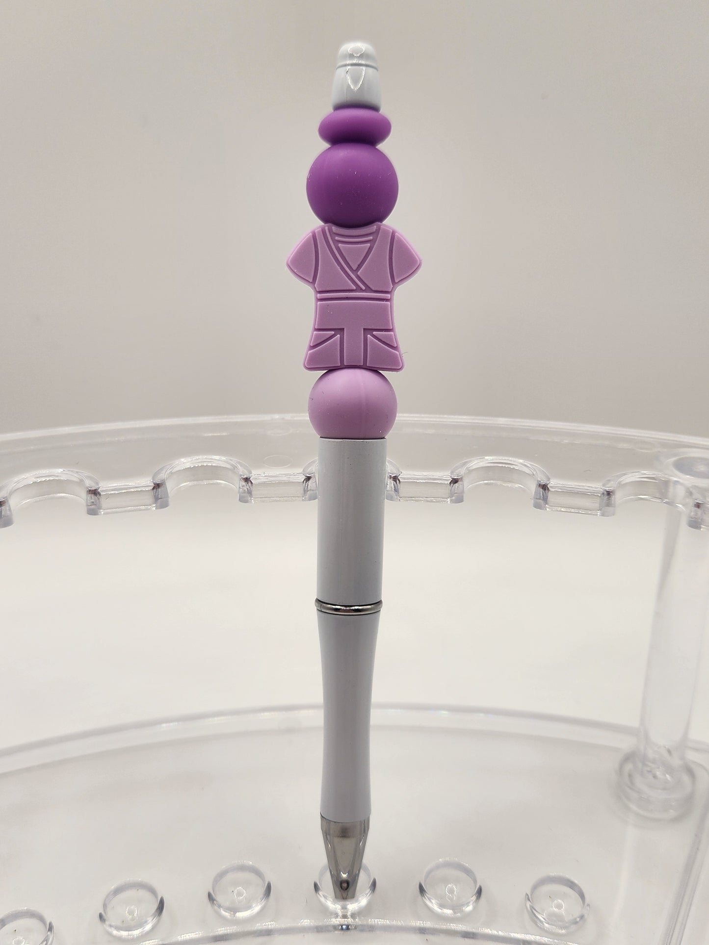 Purple Scrub Top Beaded Pen