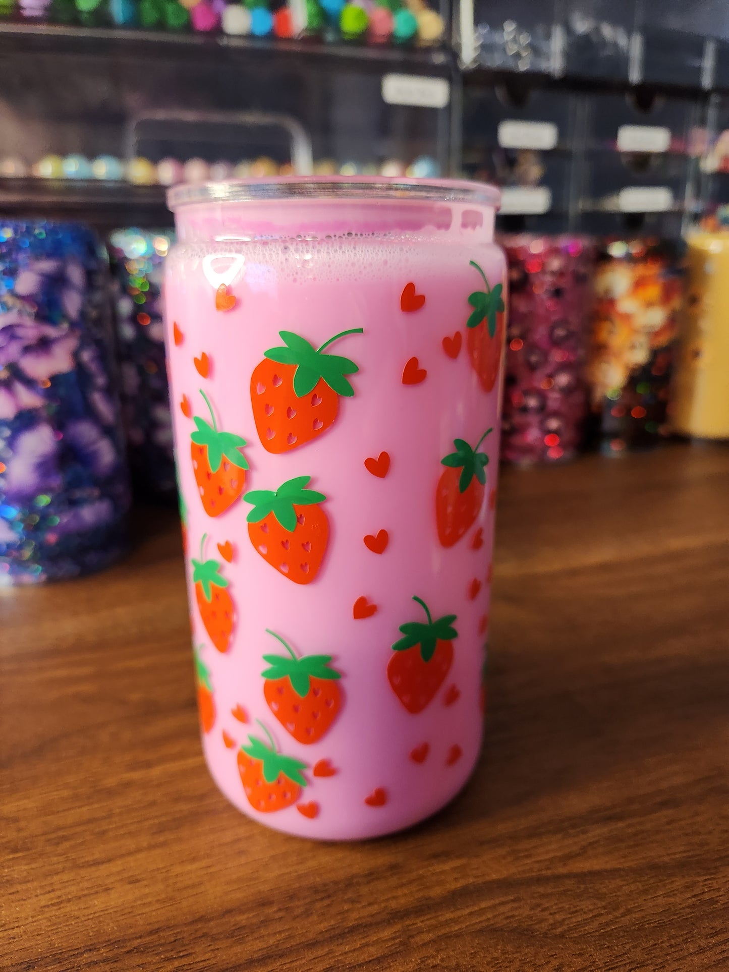 Strawberry Acrylic Snow Globe