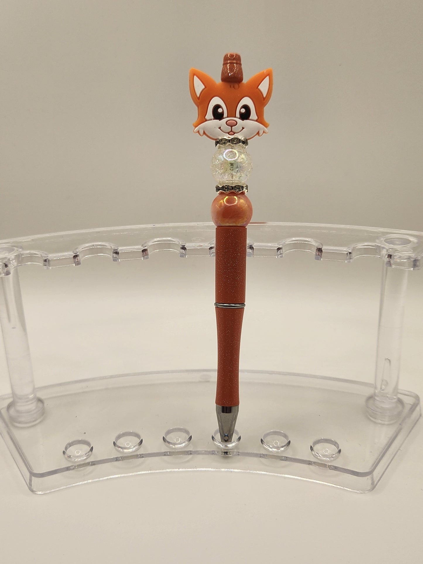 Acrylic & Silicone Fox Beaded Pen