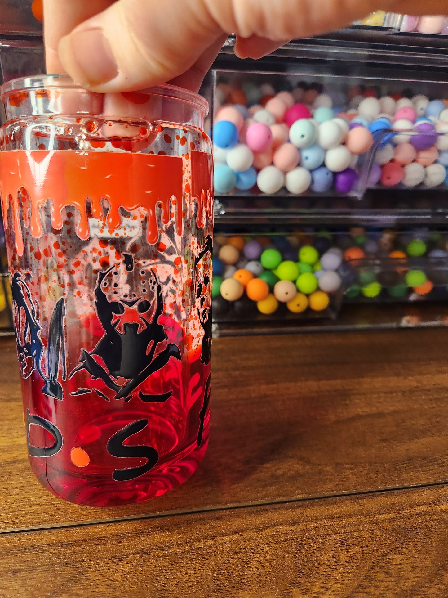 Acrylic Halloween Horror Friends Tumbler