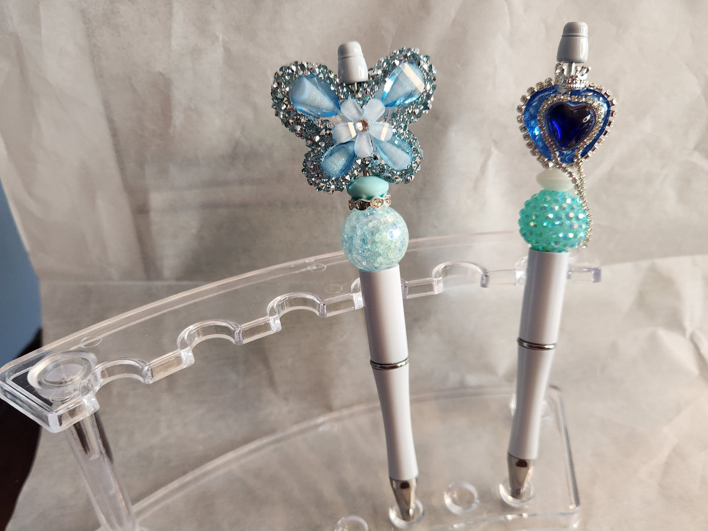 2 Fancy Focal Beaded Pens