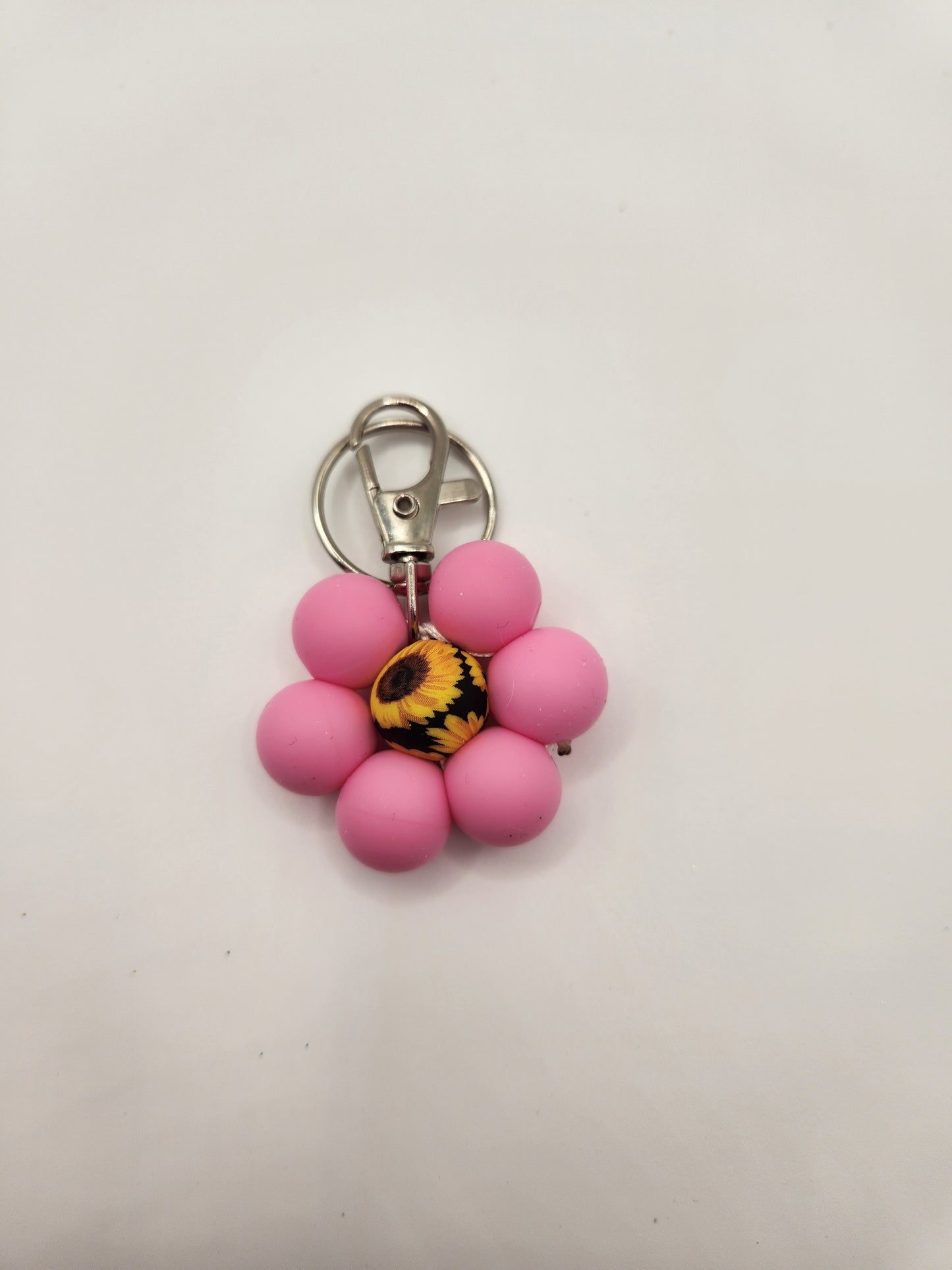 Pink Flower Keychain