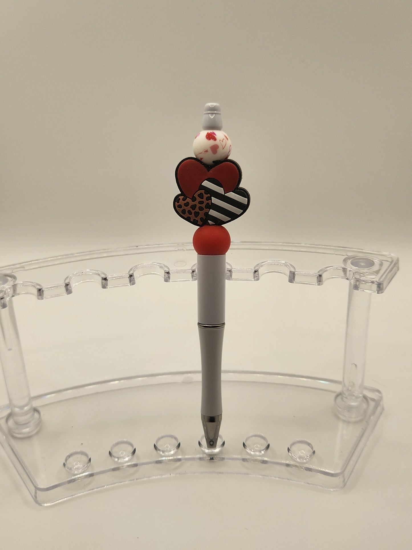 Valentine's Day Hearts Beaded Pen