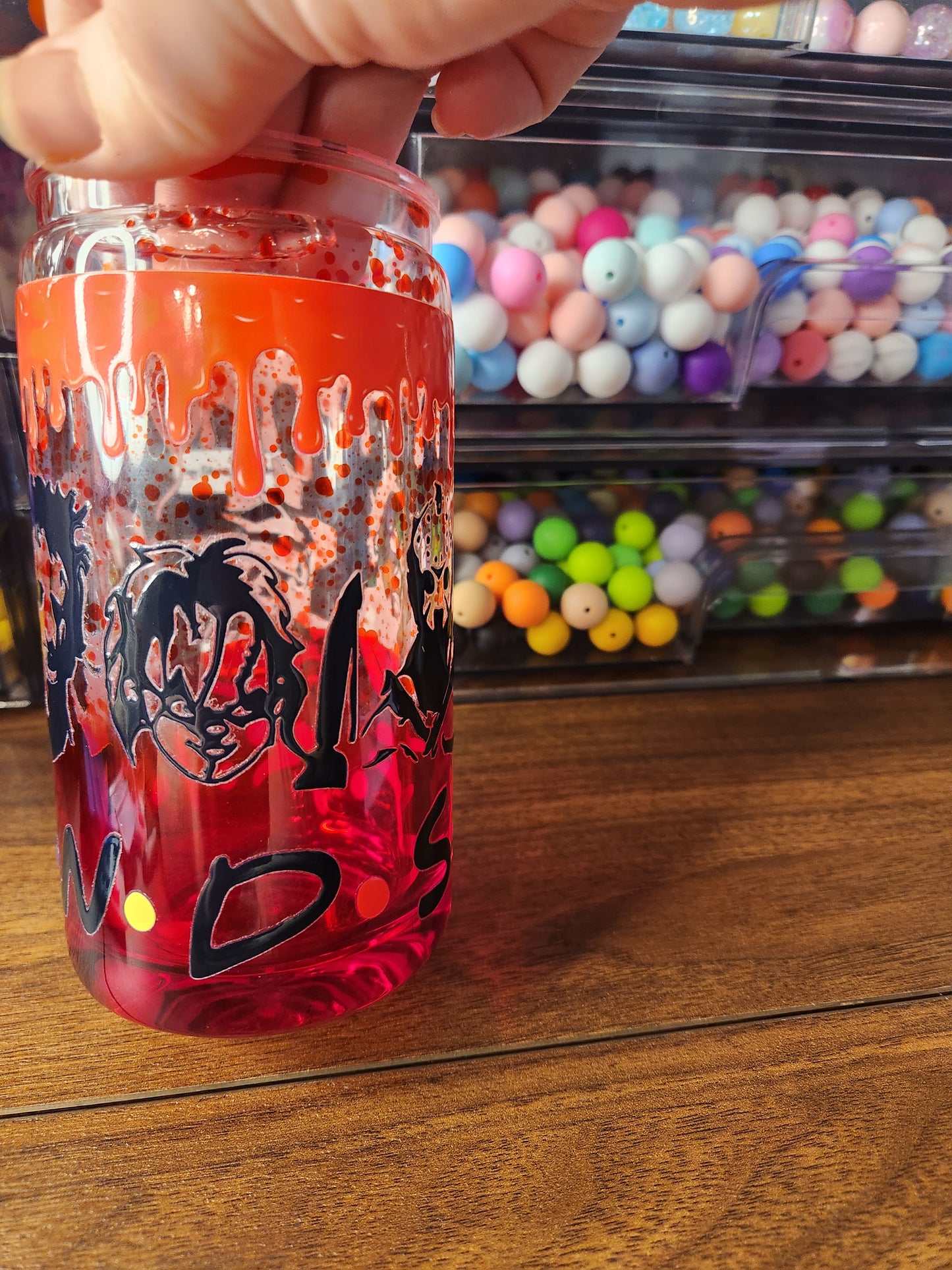 Acrylic Halloween Horror Friends Tumbler