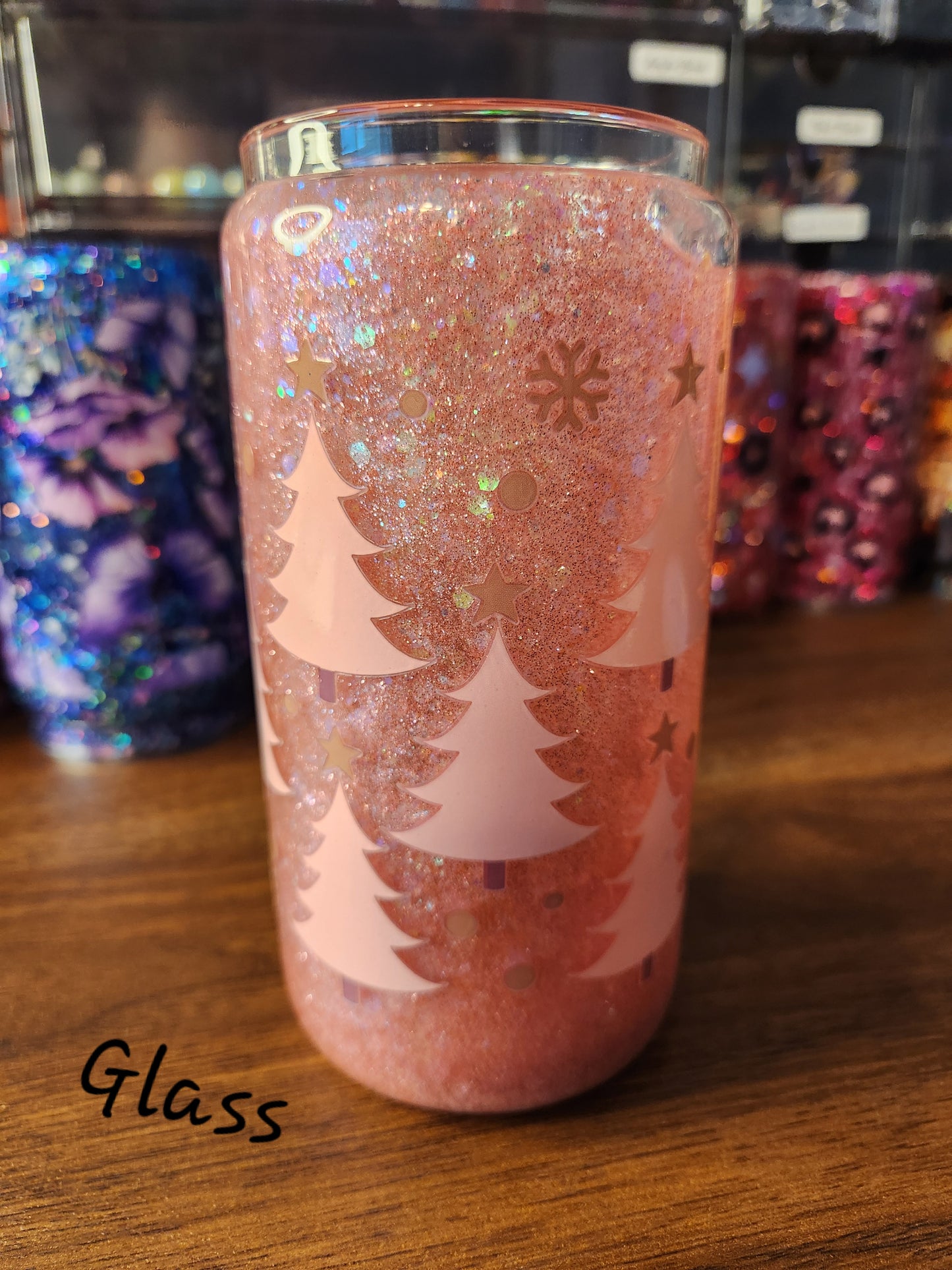 Pink Christmas Snow Globe