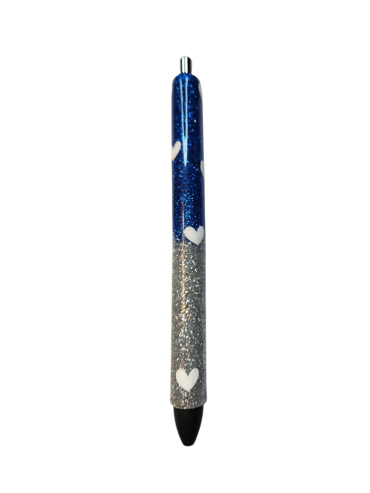 Ombre Blue & Silver Heart Glitter Inkjoy Pen