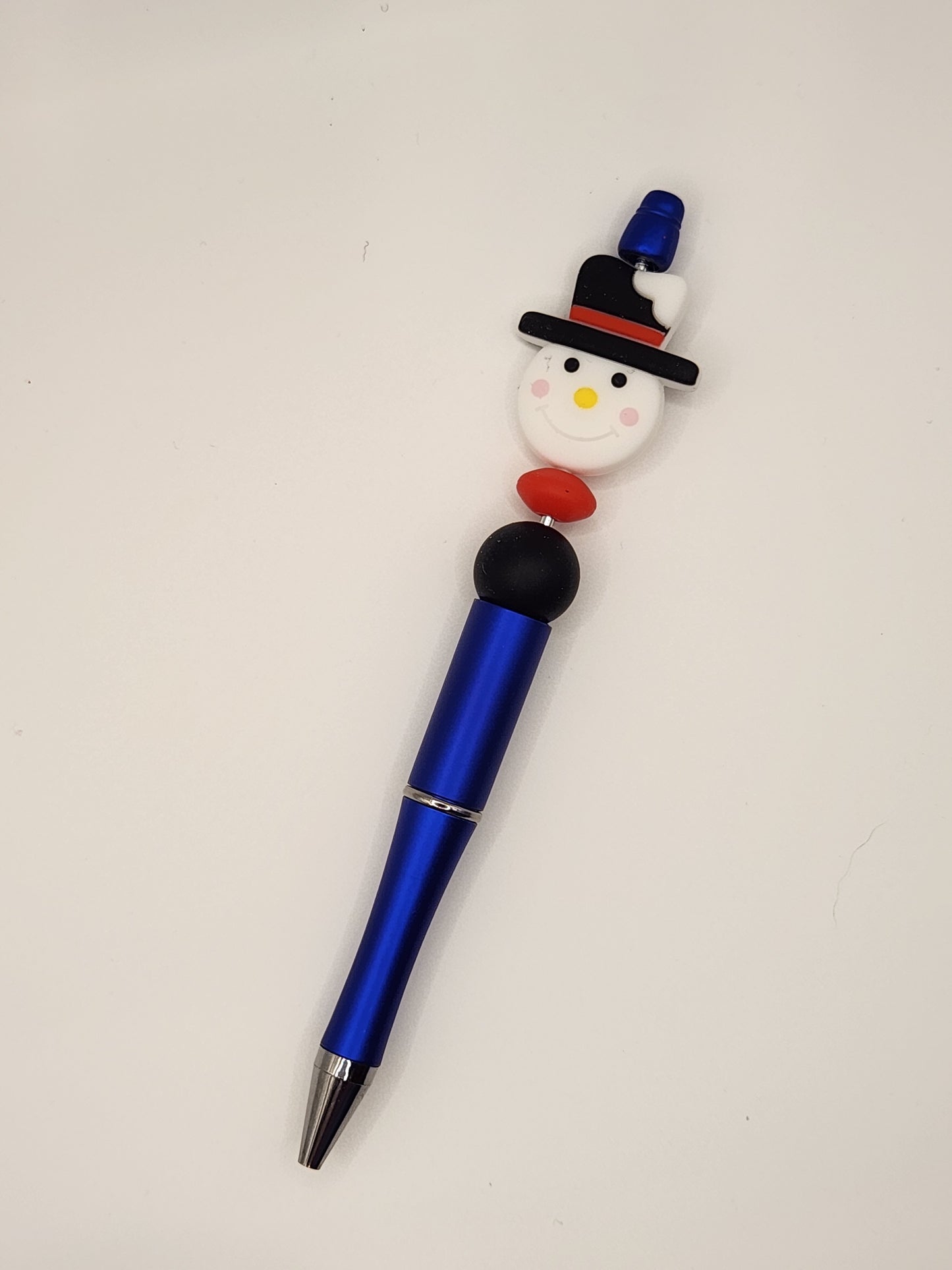 Snowman Hat: Pre-Made Beaded Pen