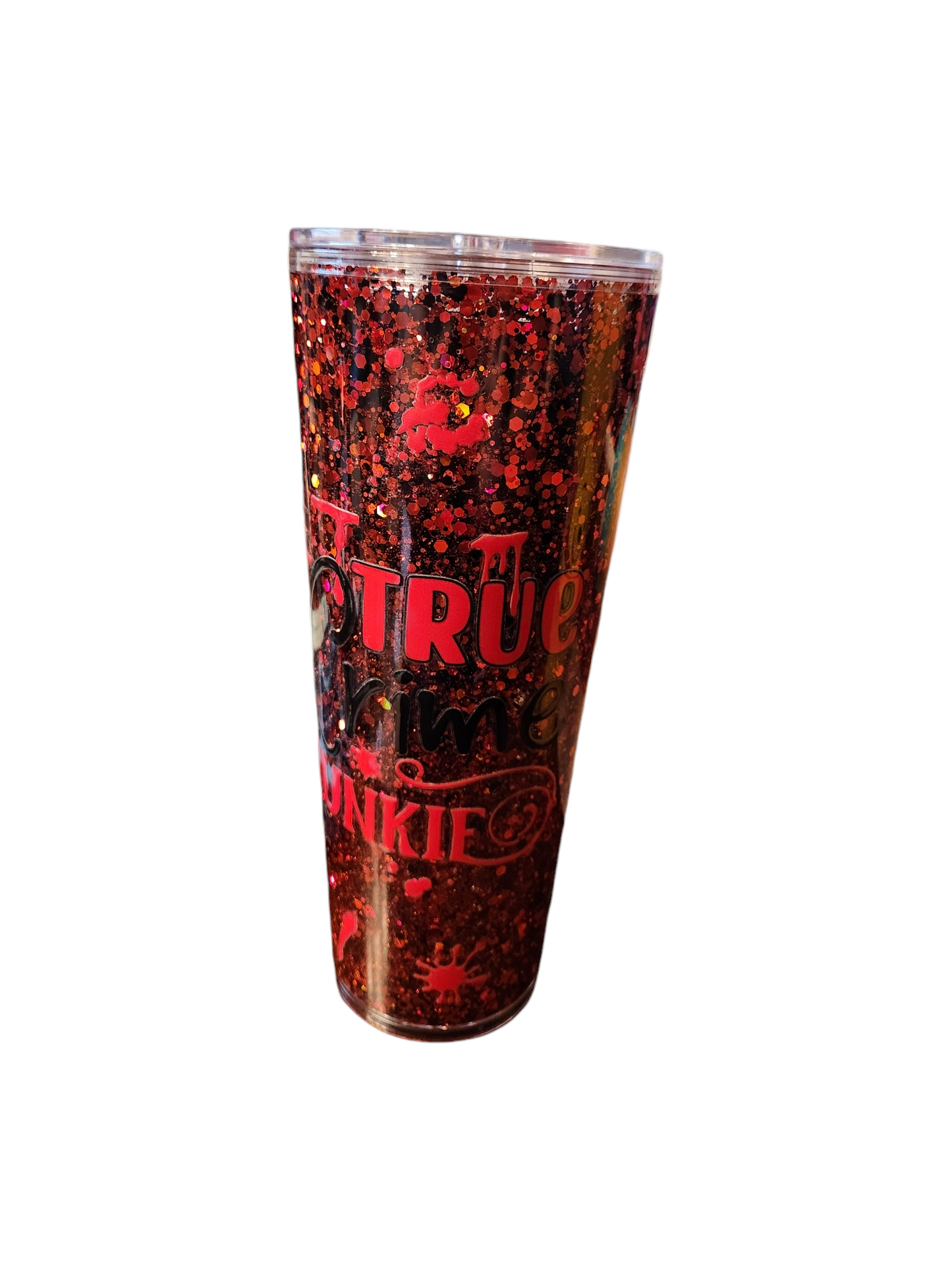 24oz Acrylic Snow Globe Tumbler with Straw