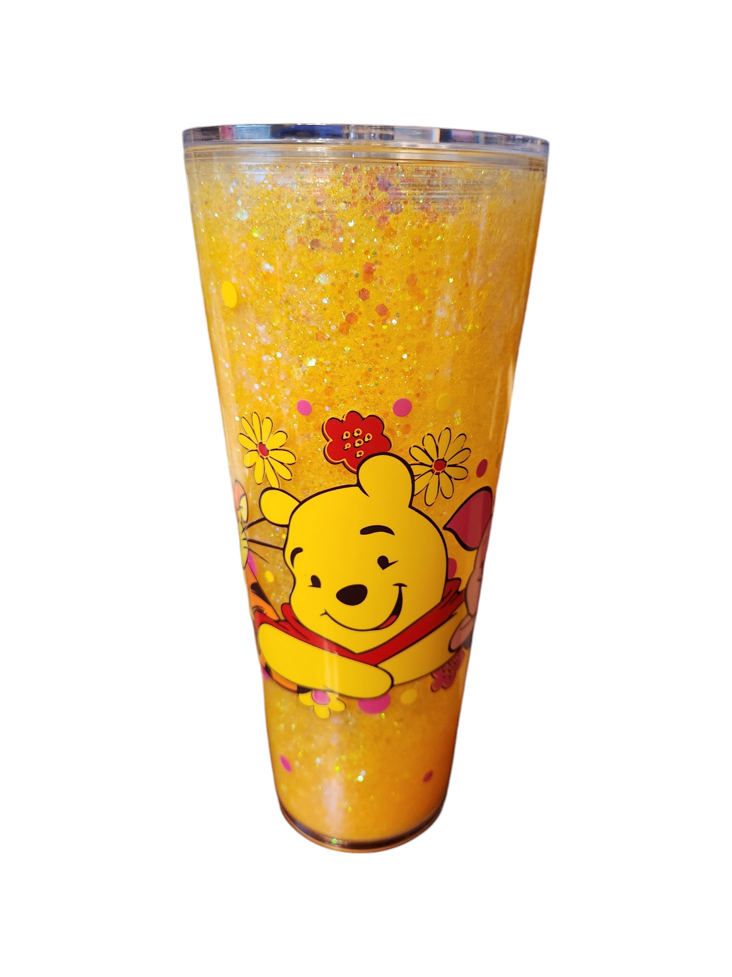 24oz Acrylic Snow Globe Tumbler with Straw