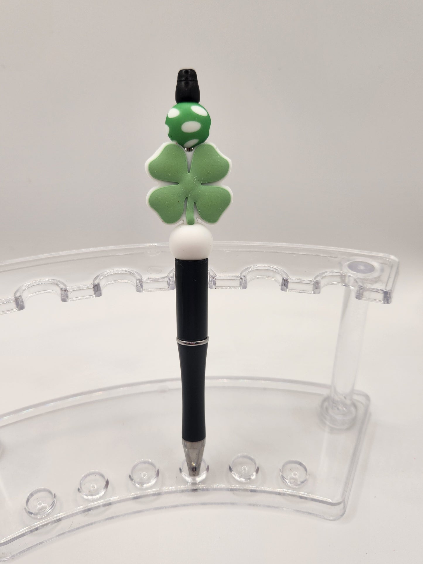 Light Green 4 Leaf Clover Beaded Pen