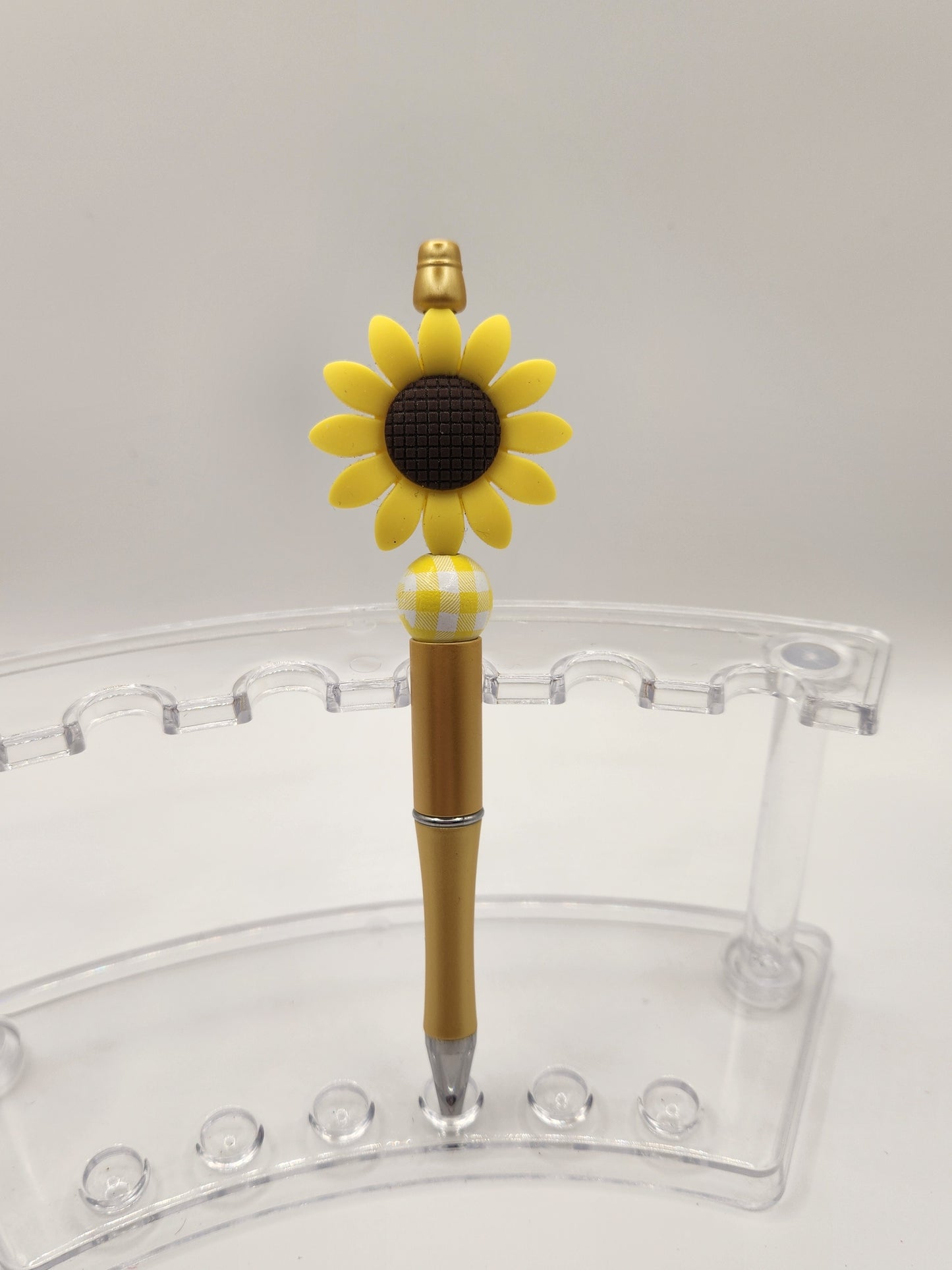 Large Yellow Sun Flower Beaded Pen