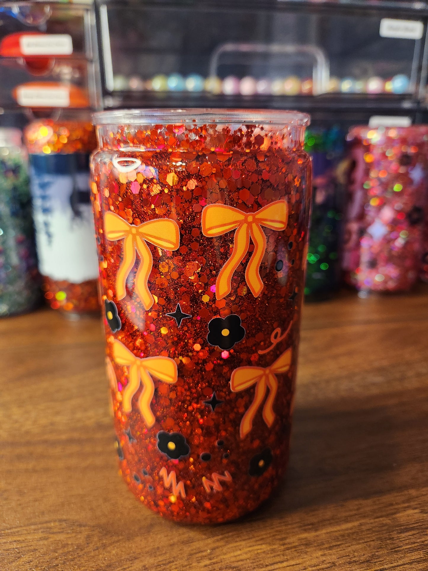 Halloween Highland Cow Acrylic Snow Globe