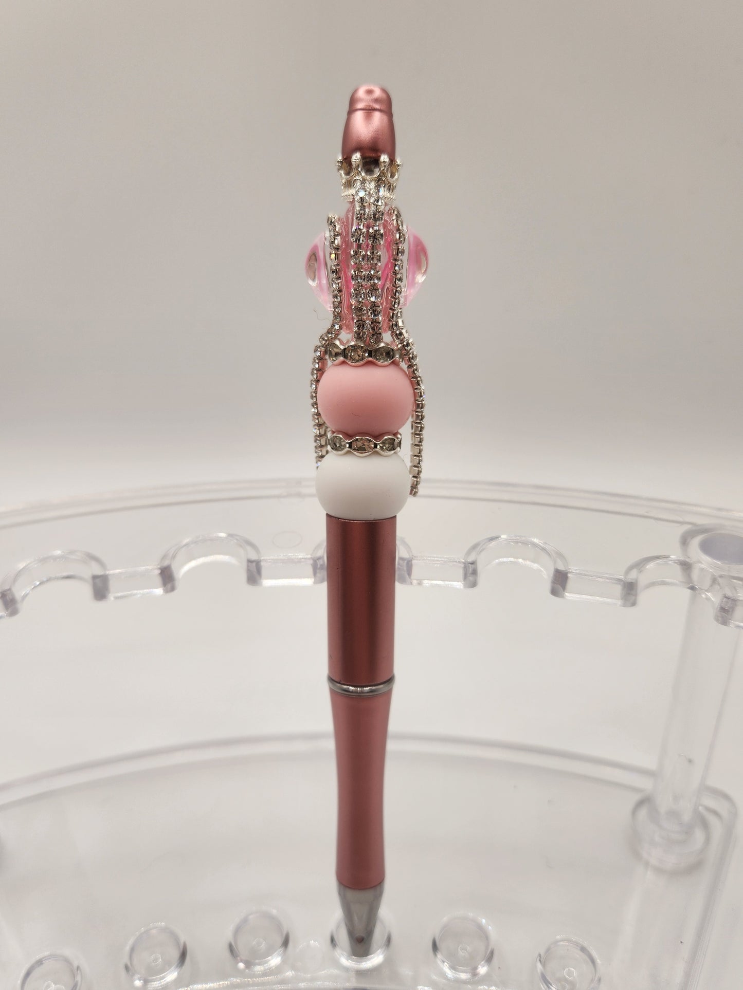 Pink Heart with Rhinestone