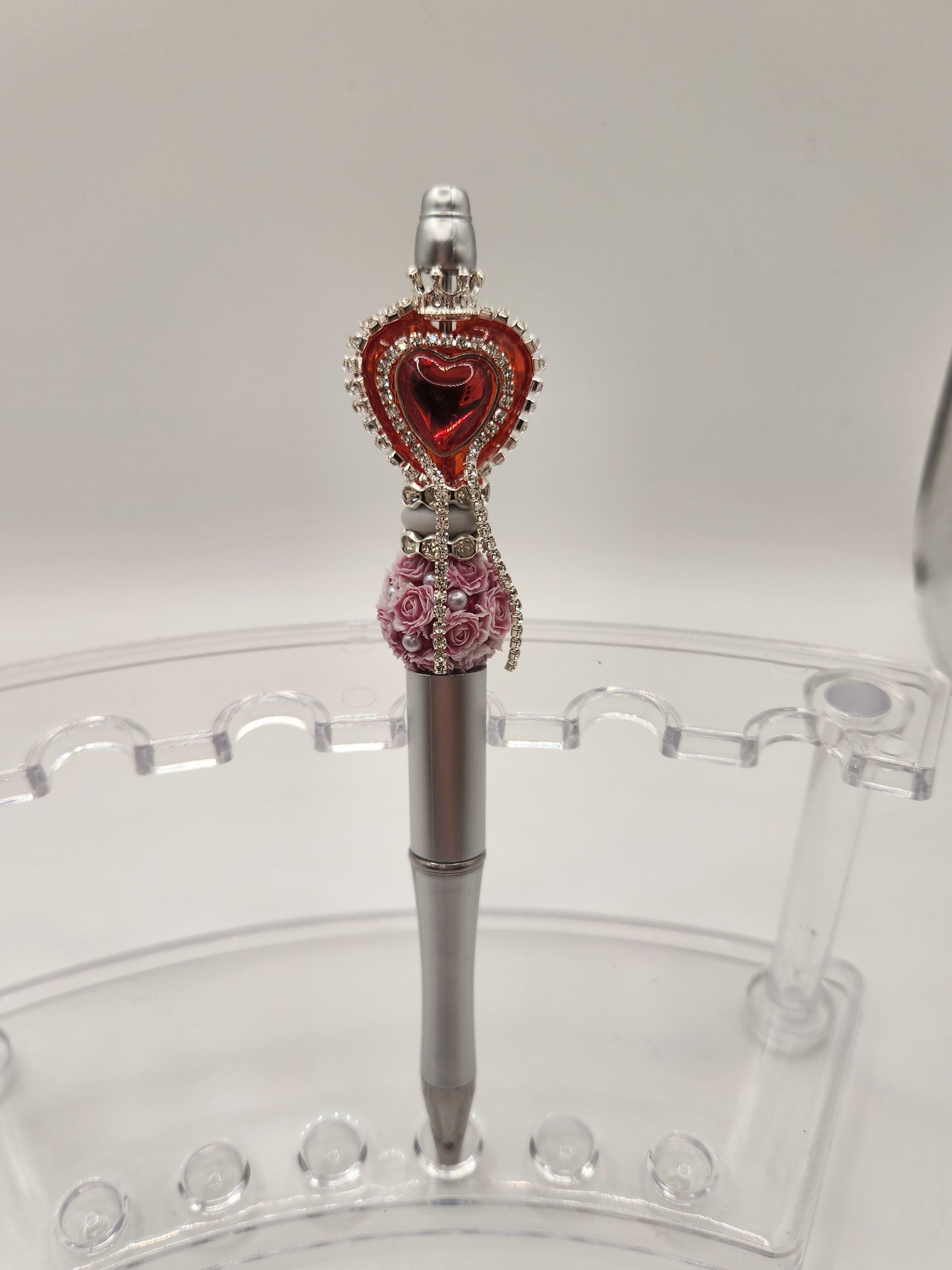 Red Heart with Rhinestones