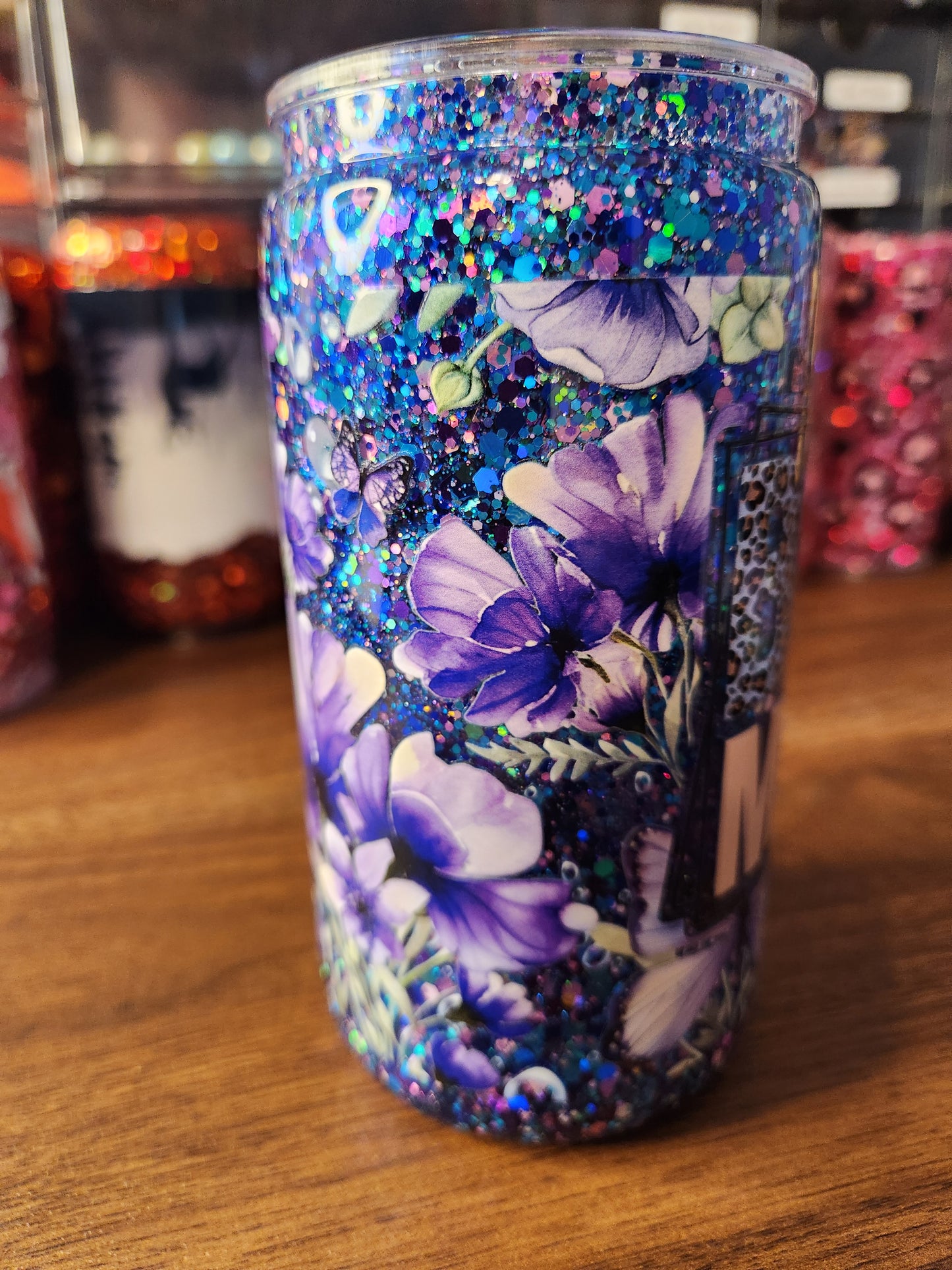 Boy Mom Acrylic Snow Globe Tumbler