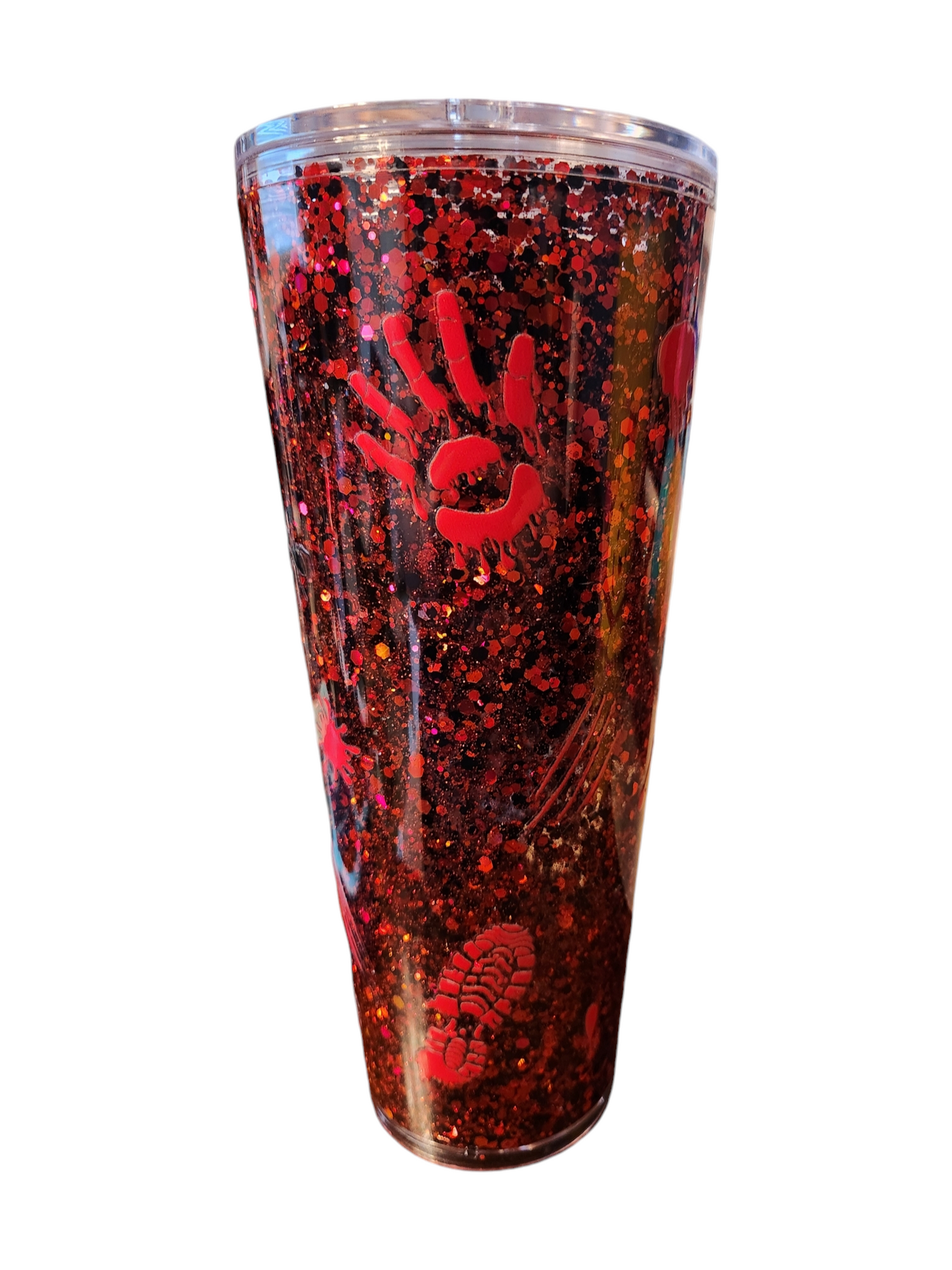 24oz Acrylic Snow Globe Tumbler with Straw