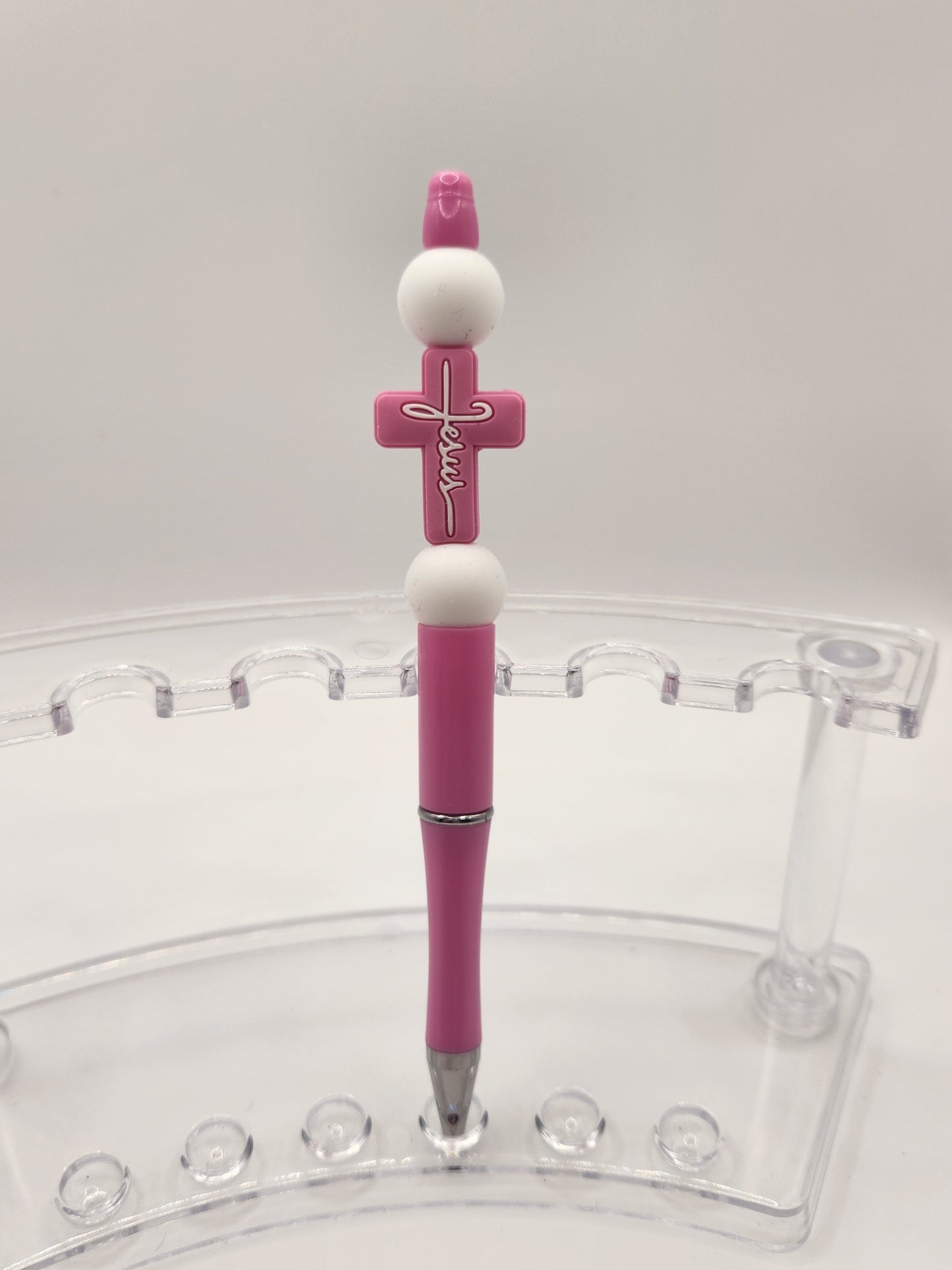 Hot Pink Cross Beaded Pen