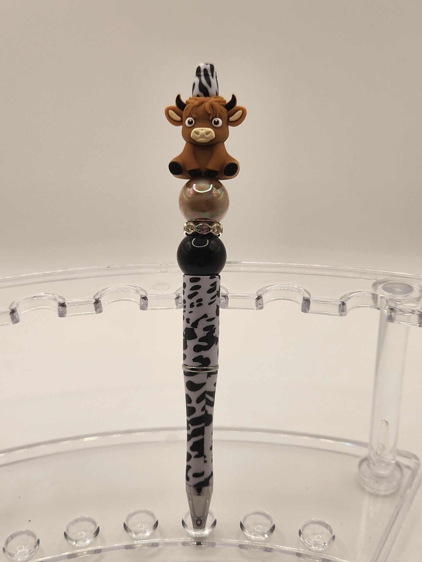 3D Cow Beaded Pen