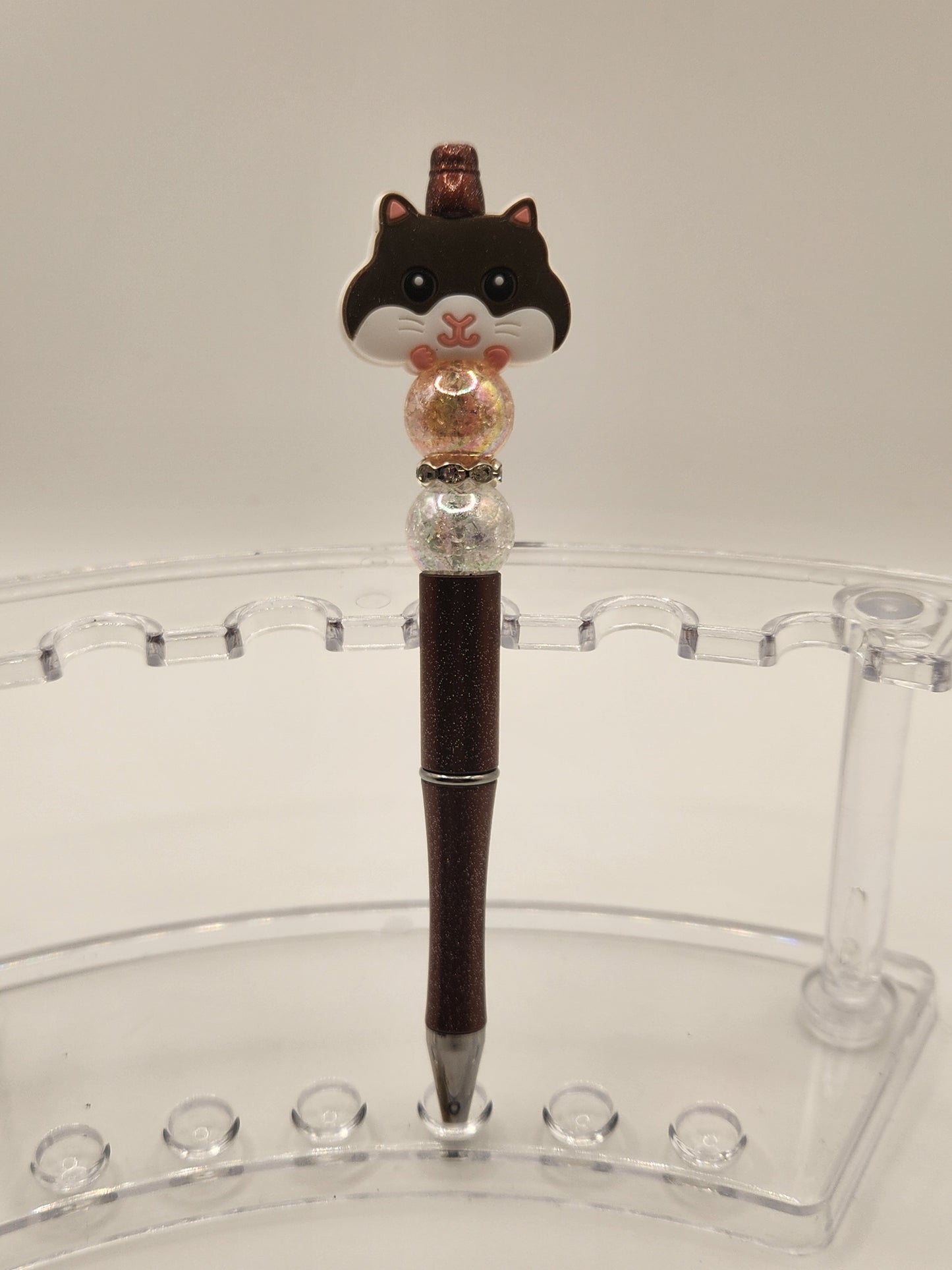 Acrylic & Silicone Hamter Beaded Pen
