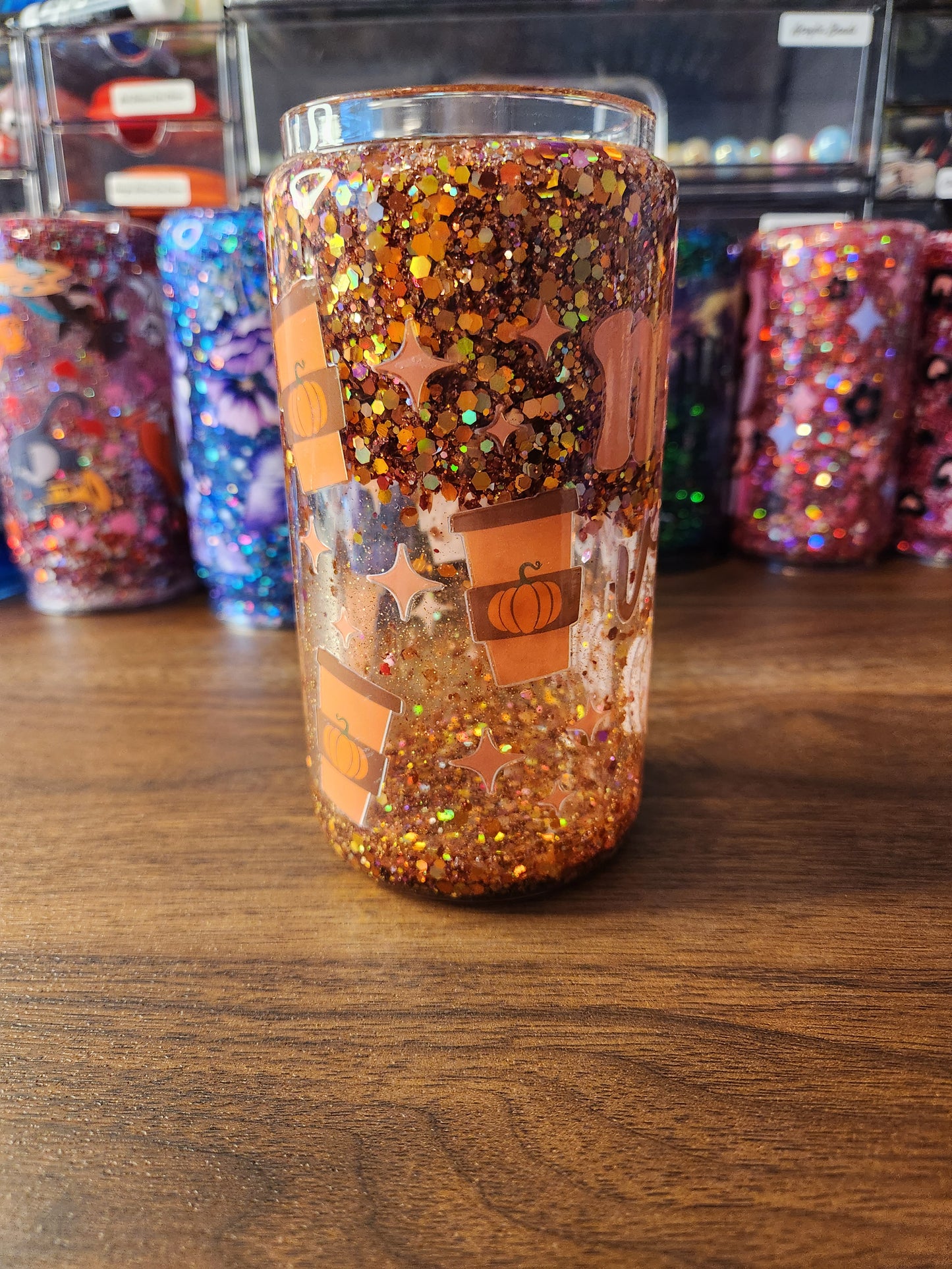 Mama Vibes Glass Snow Globe Tumbler
