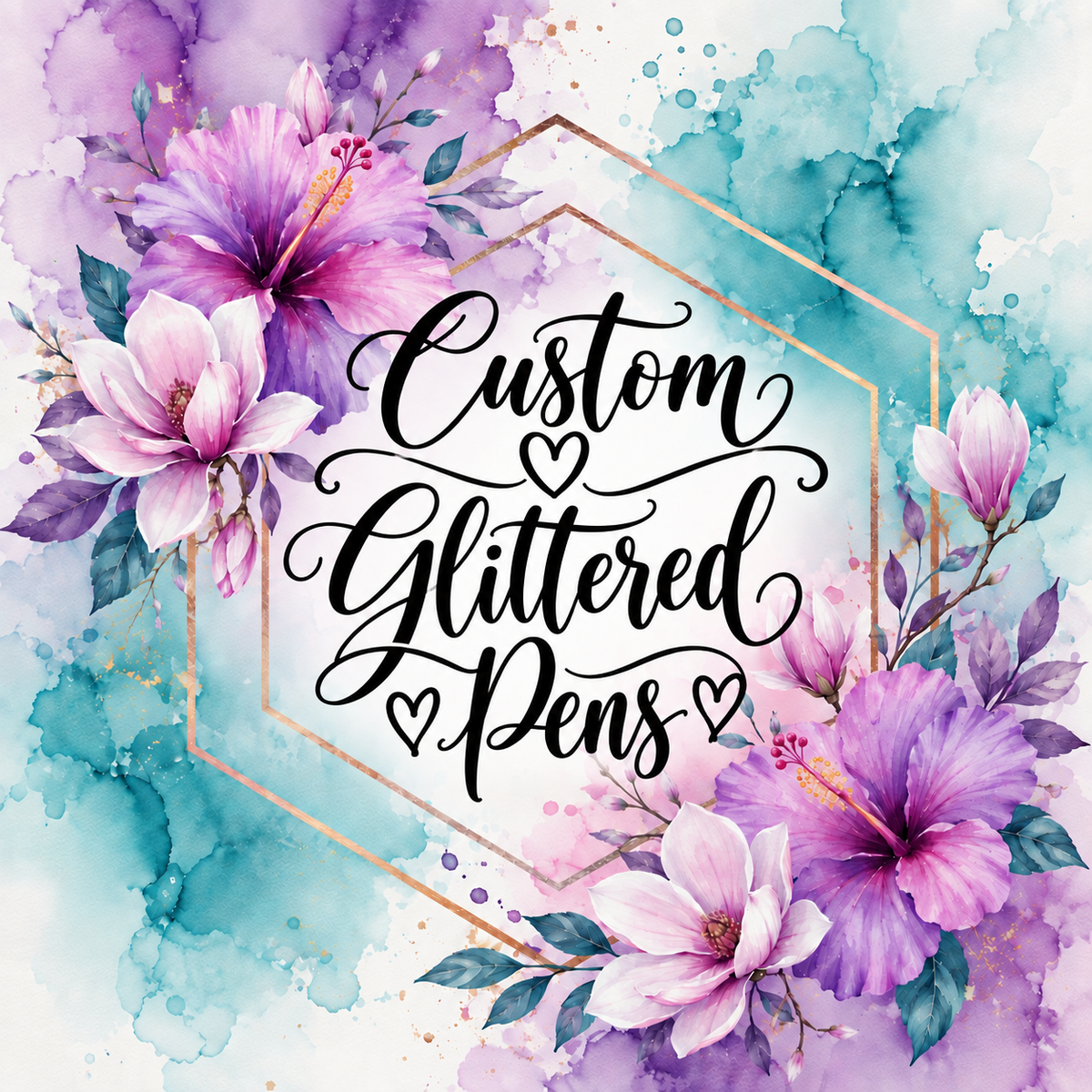Custom Glittered Pens