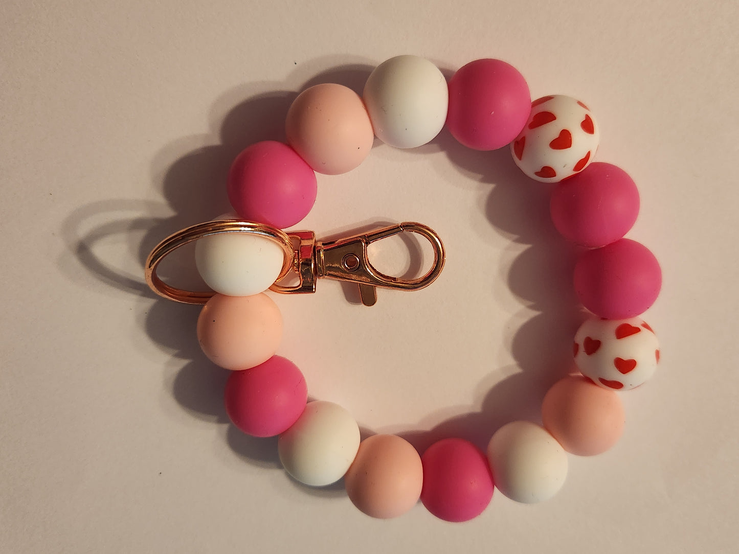 Hearts of Love: Custom Wristlet Keychain: