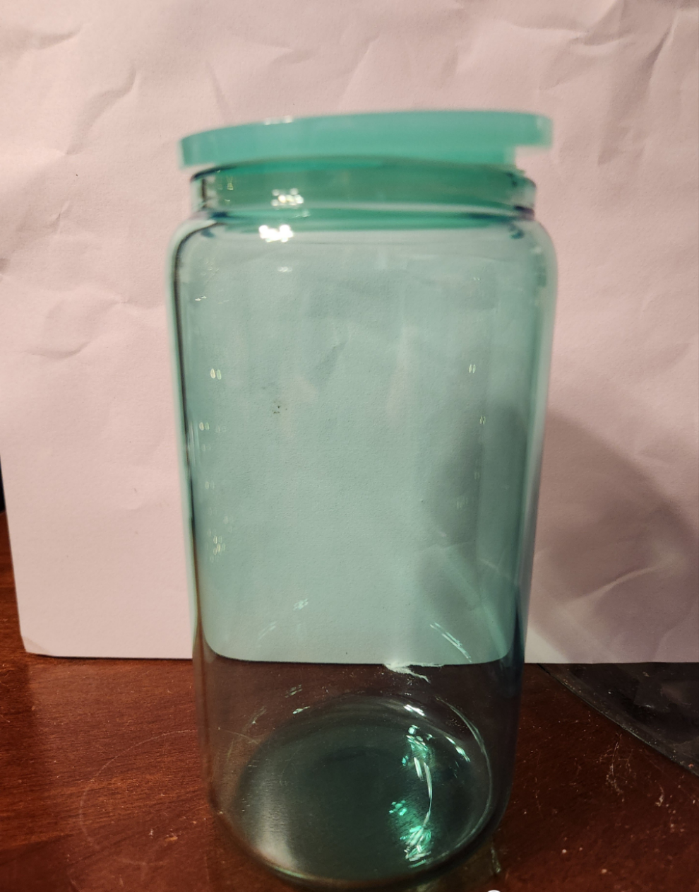 16oz "Jelly" Glass Tumbler with Straw