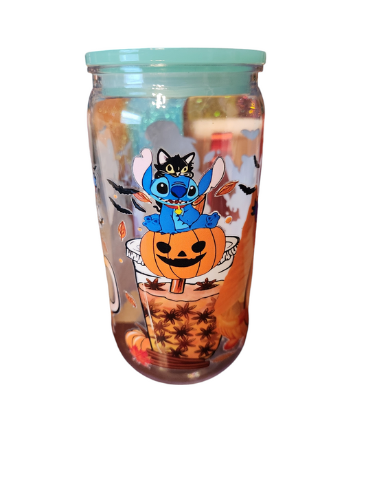 16oz Plastic Tumbler with Straw (Non Snow Globe)