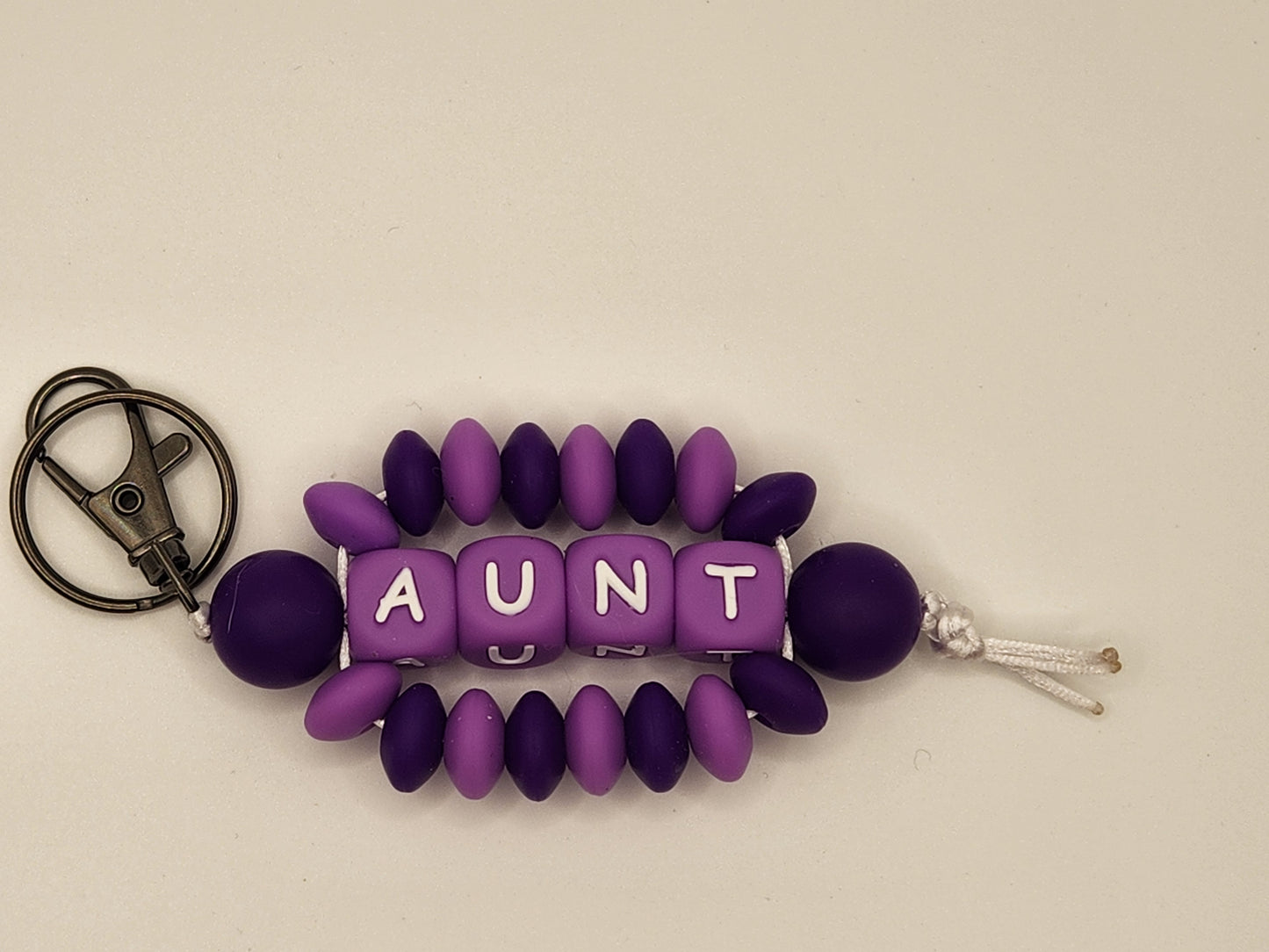 Purple Aunt Keychain