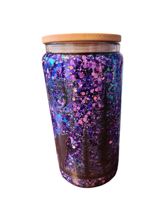 16oz Snow Globe Tumbler w/ Straw (Glass)