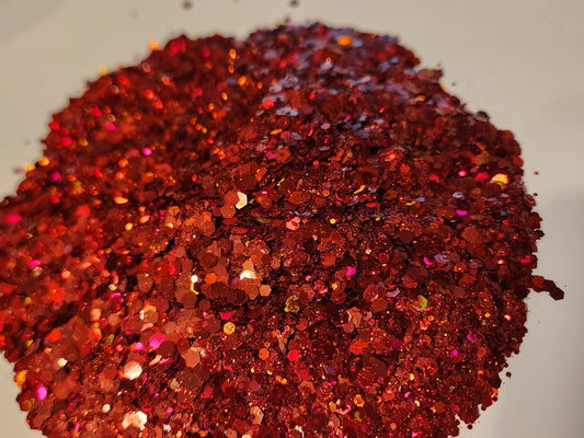Chunky Red: Glitter #30