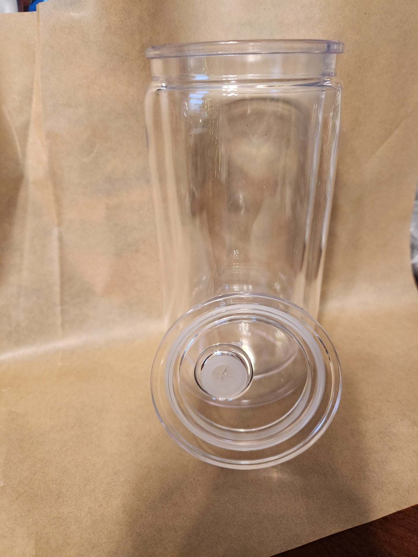 16oz Acrylic Snow Globe Tumbler with Straw