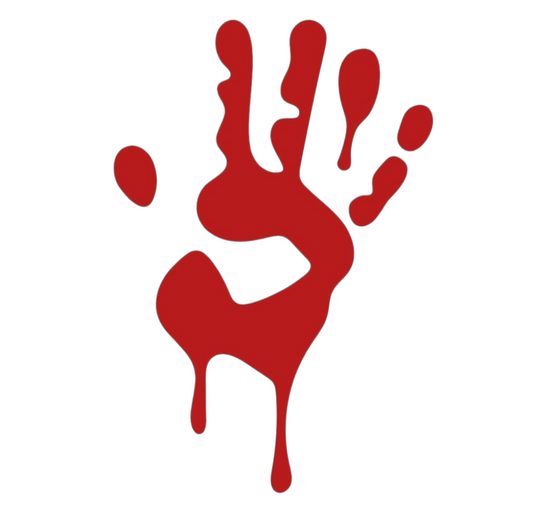 Bloody Hand Print Halloween Pen #1