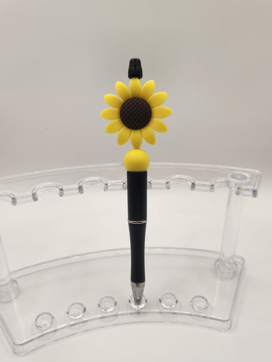 Large Yellow Sun Flower Beaded Pen