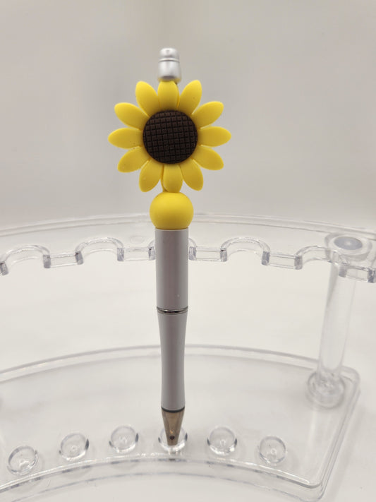 Large Yellow Sun Flower Beaded Pen