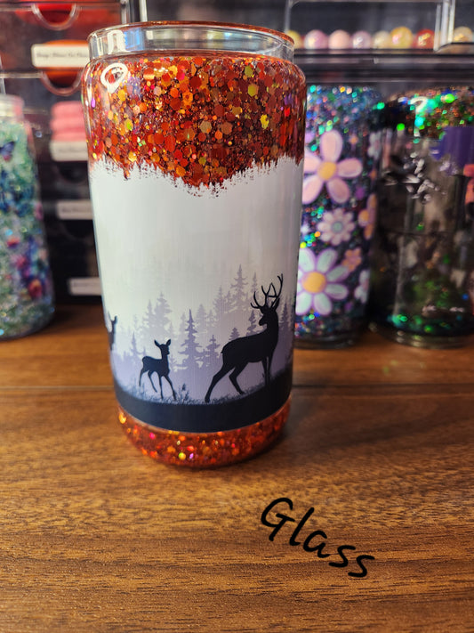 Deer in Wild Snow Globe Tumbler