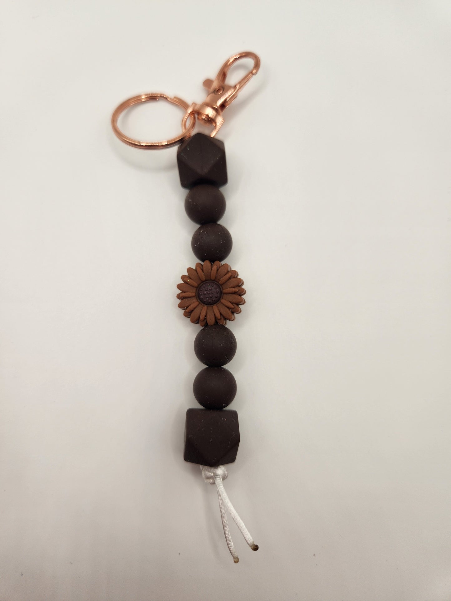 Brown Flower Keychain